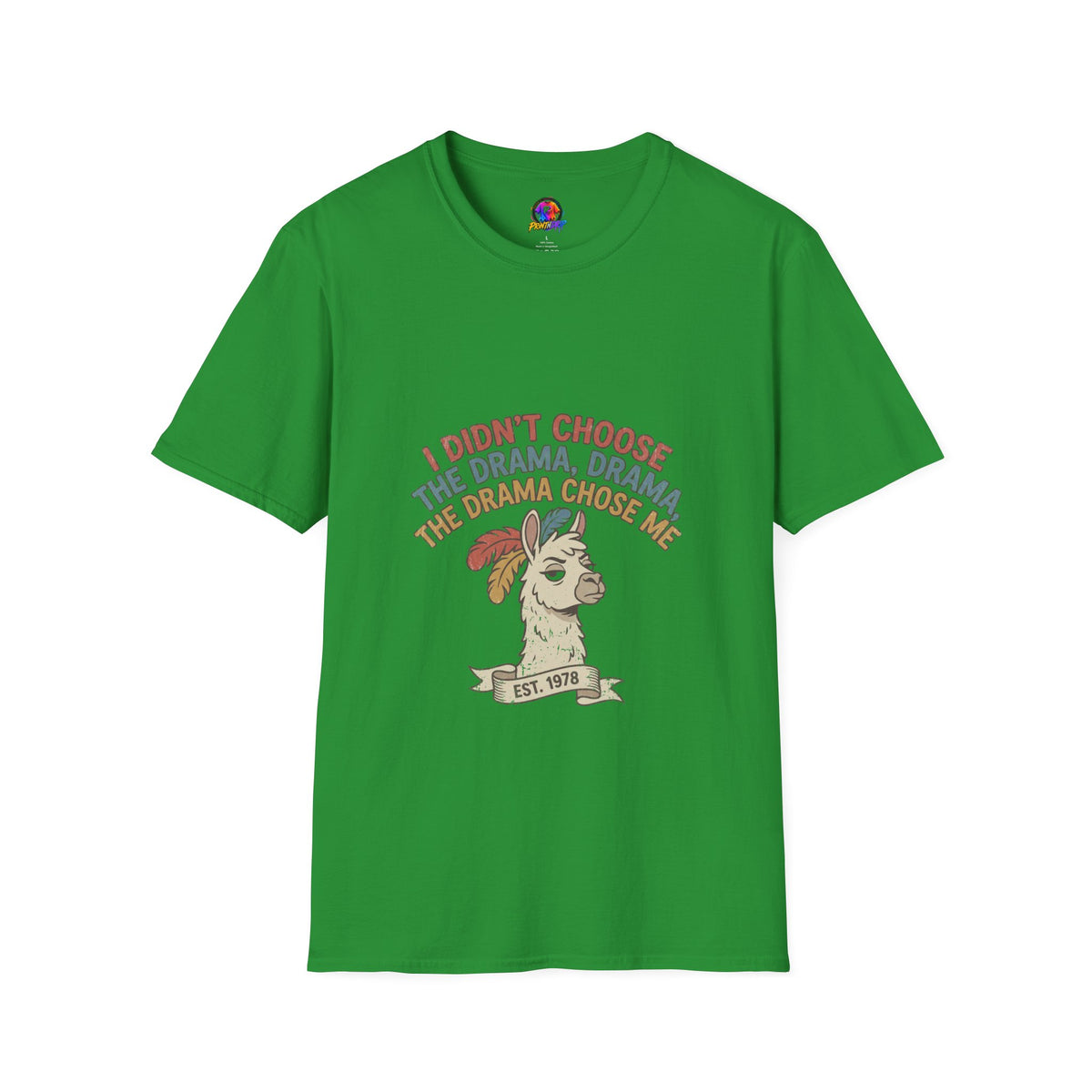 Funny And Witty Llama Drama Graphic T-Shirt — "I Didn’t Choose the Drama" Retro Design
