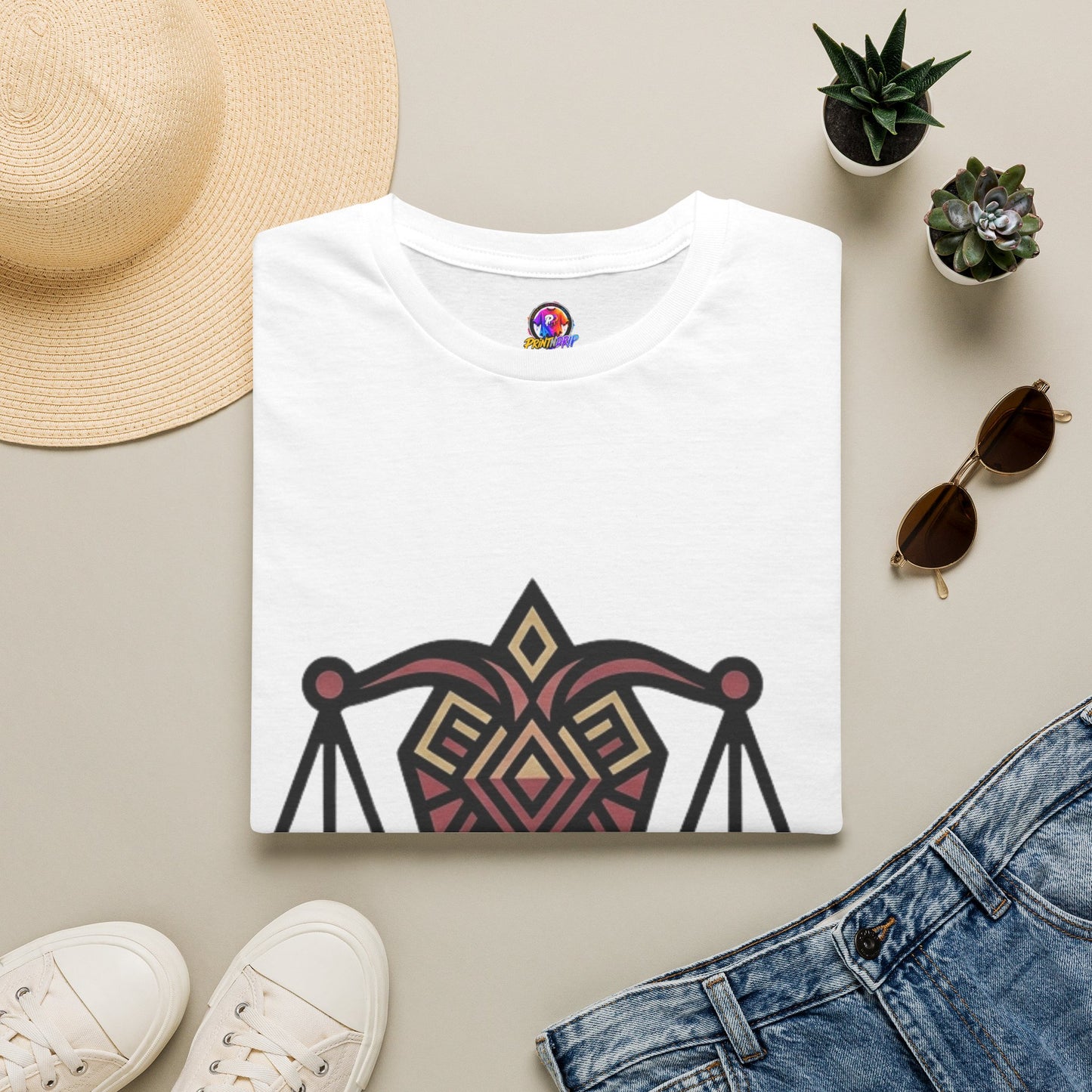 Libra Scales T-Shirt — Geometric Zodiac Libra Tee