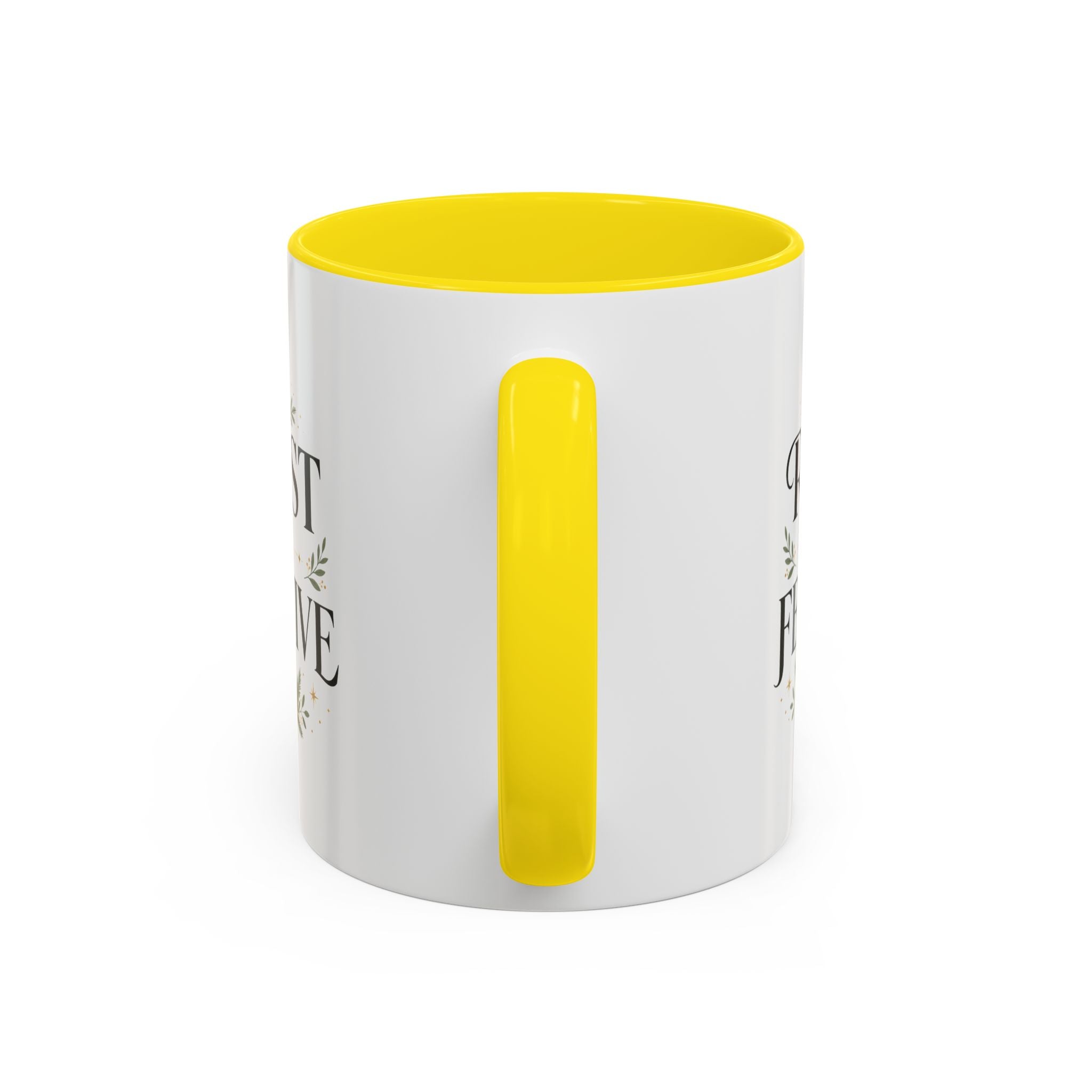 Modern Day Christmas Rest Is Festive Coffee Mug — Holiday Floral Accent