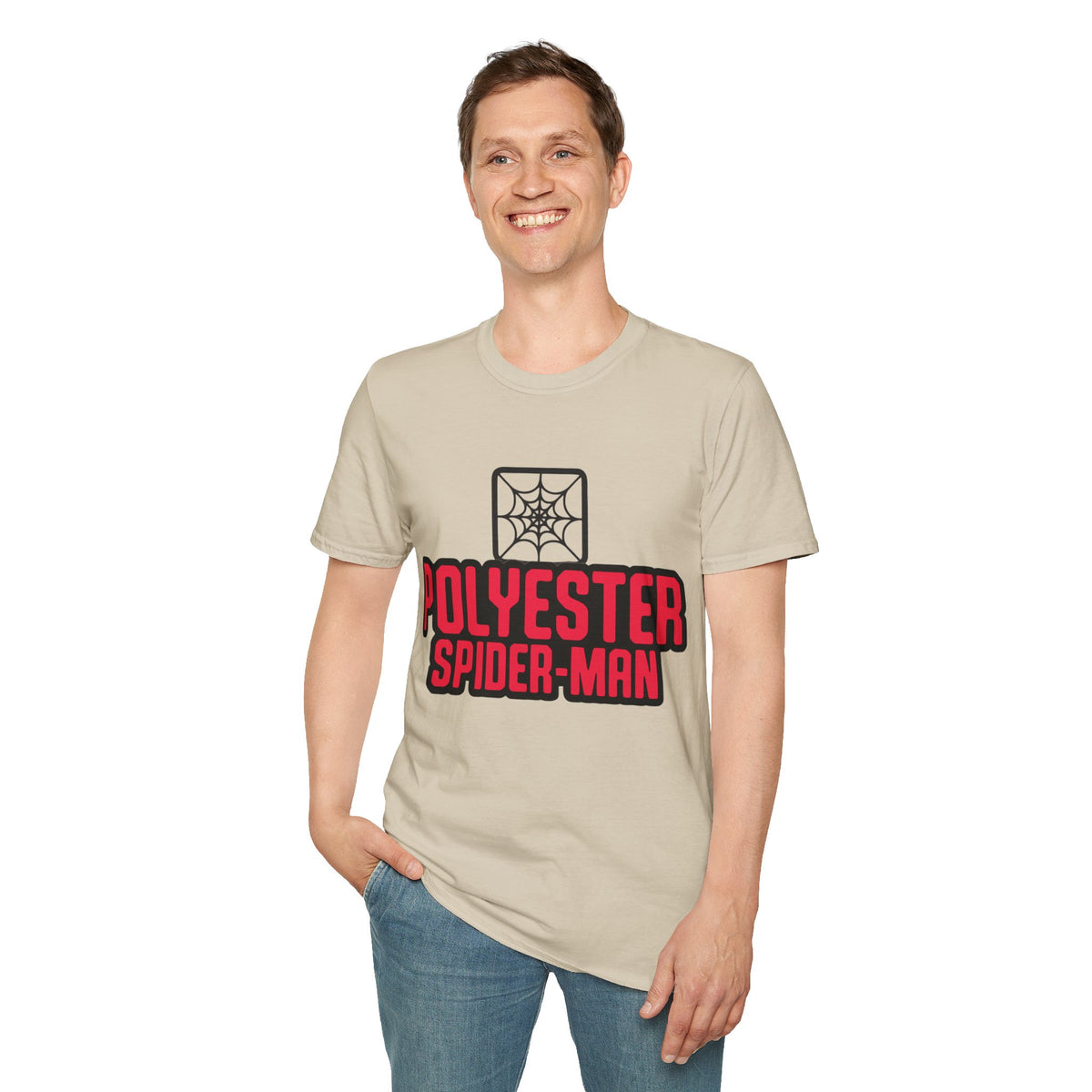 Spider-Man Polyester Graphic Tee — Bold Retro Logo Spiderweb T-Shirt - Trending Now - August 2026