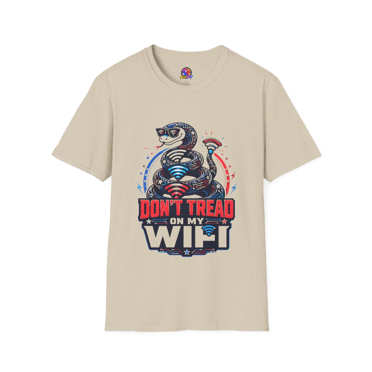 Don’t Tread on My WiFi T-Shirt — Patriotic Gadsden Snake WiFi Tee