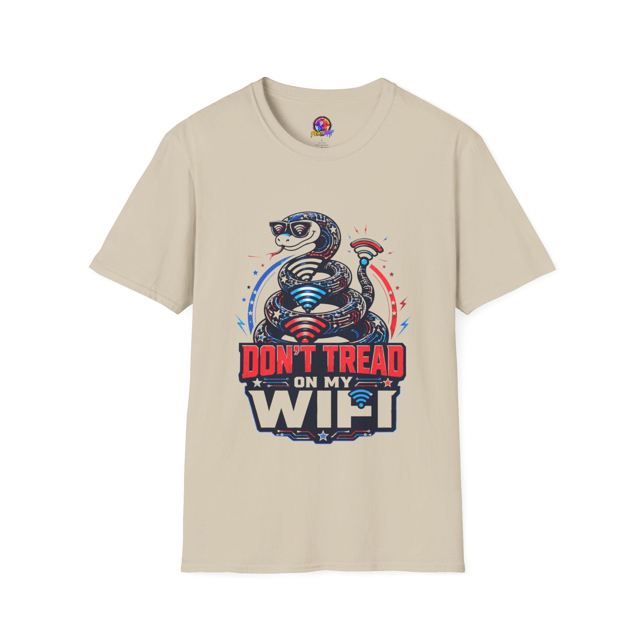 Don’t Tread on My WiFi T-Shirt — Patriotic Gadsden Snake WiFi Tee