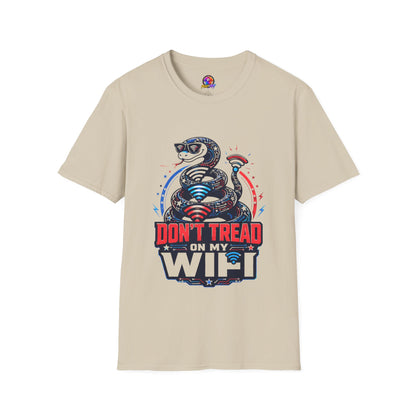 Don’t Tread on My WiFi T-Shirt — Patriotic Gadsden Snake WiFi Tee
