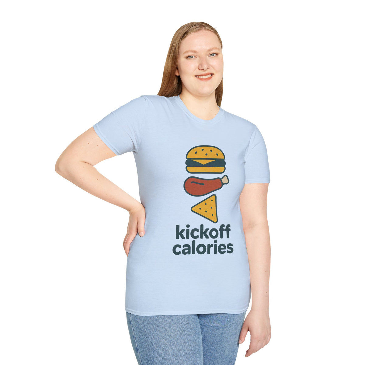 Funny 'Kick Off Calories' T-Shirt — Burger, Drumstick & Pizza Fitness Humor Tee - Trending Now - August 2026