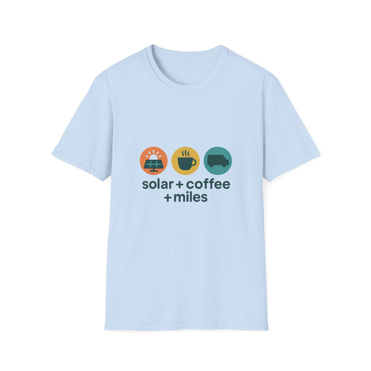 Minimalist Coffee & Camper Icons T-Shirt — Cozy Road Trip Vibes - Trending Now - August 2026