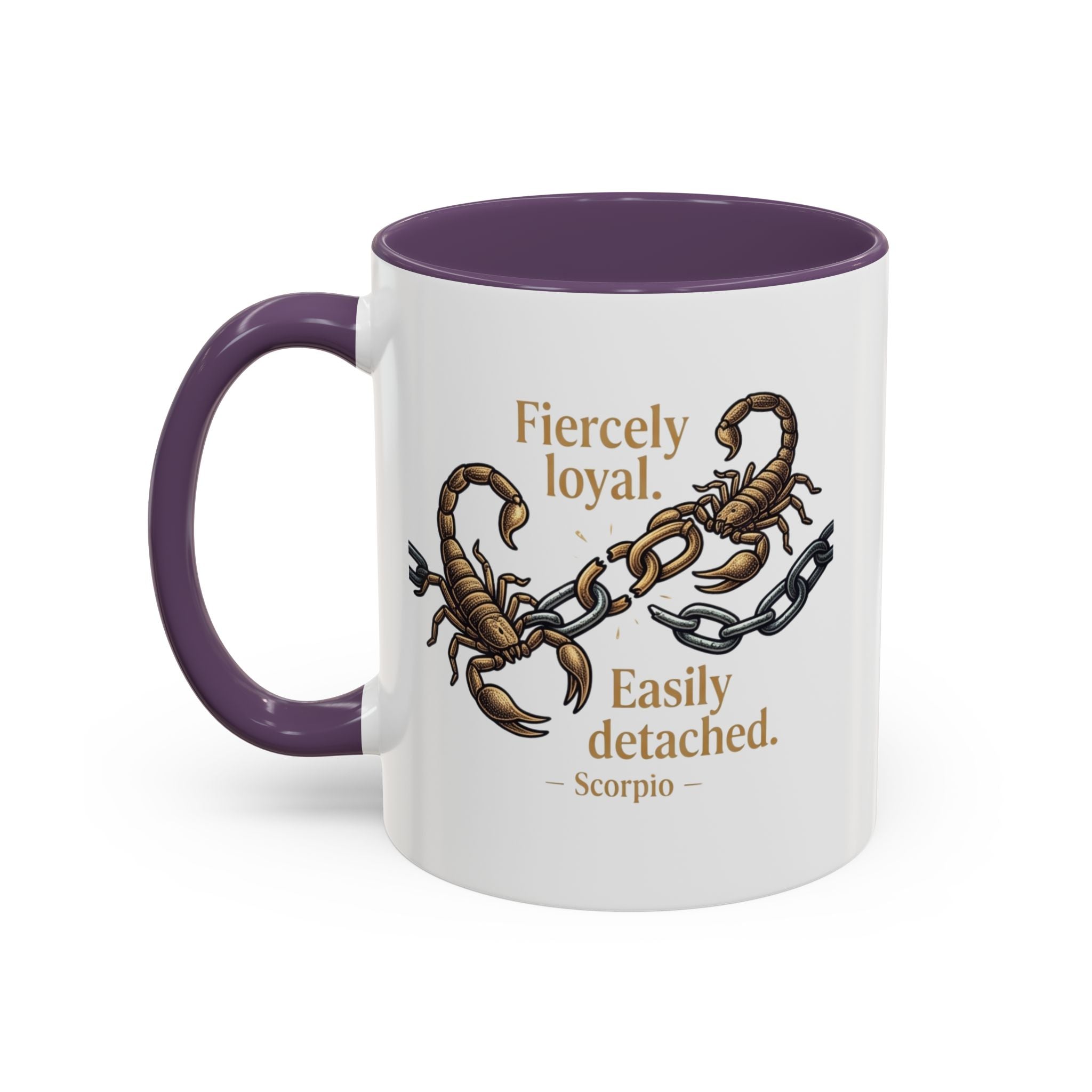 Scorpii Coffee Mug — "Fiercely Loyal, Easily Detached" Accent Mug