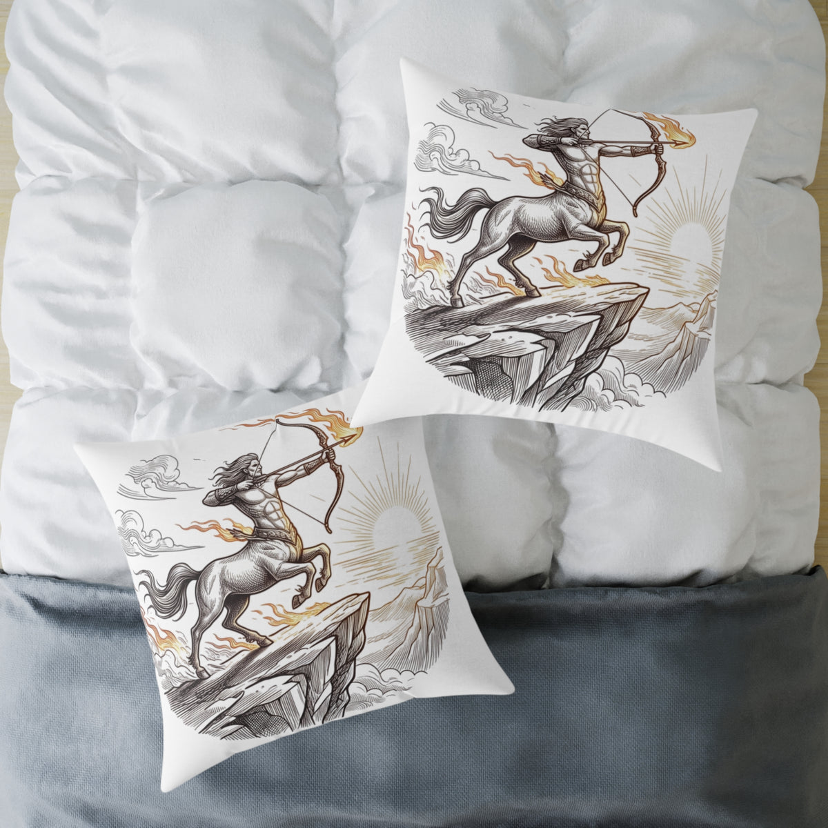 Astrological Sagittarius Zodiac Square Poly Canvas Pillow