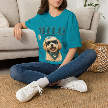 Milo 'The Good Boy Issue' T-Shirt — Cute Dog Magazine Cover Tee