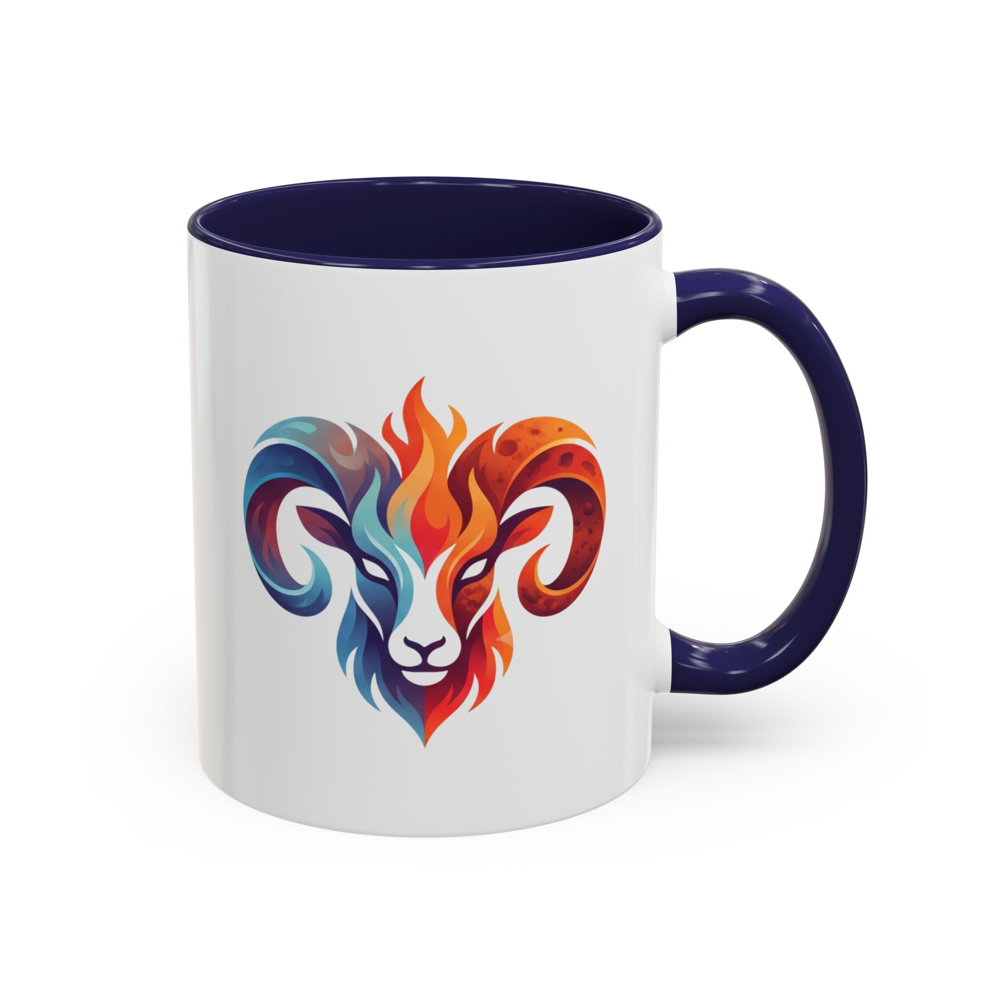 Aries Ram Heart Coffee Mug – Colorful Zodiac Accent Mug