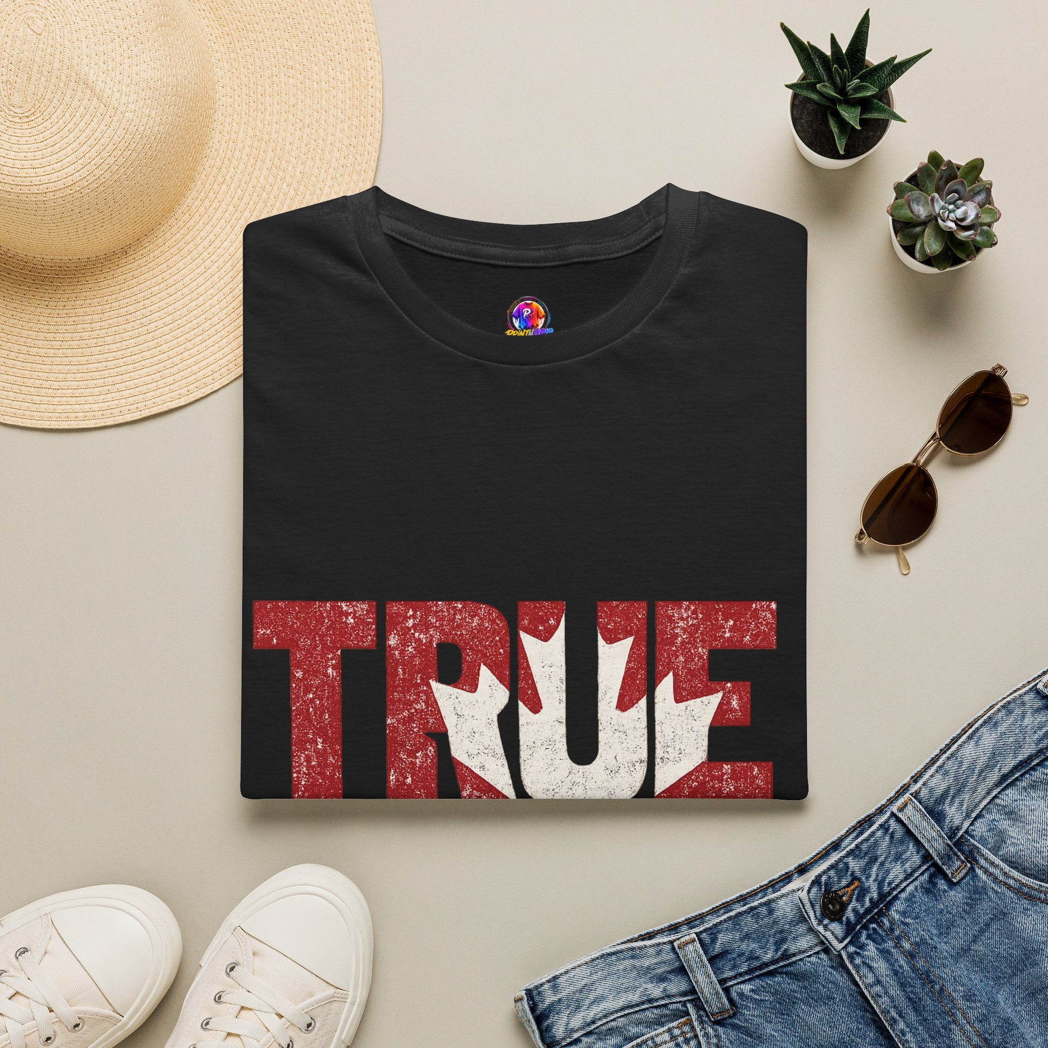 Canada True North Football T-Shirt — Vintage Canadian Leafs Sports Tee