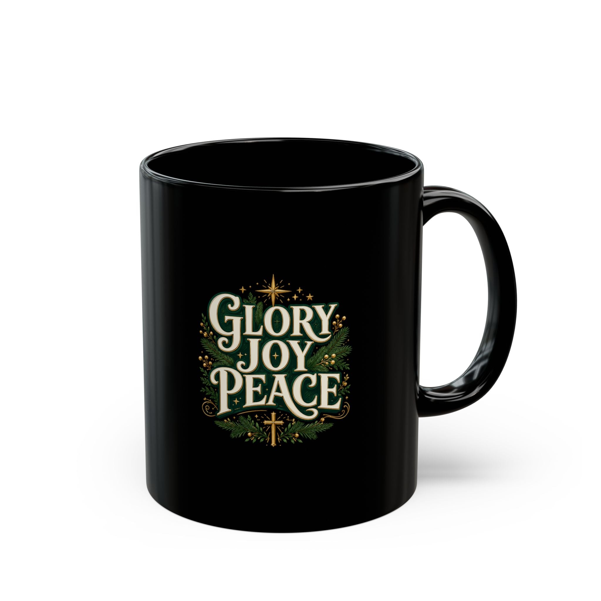 Glory Joy Peace Christmas Mug – Holiday Faith Coffee Cup