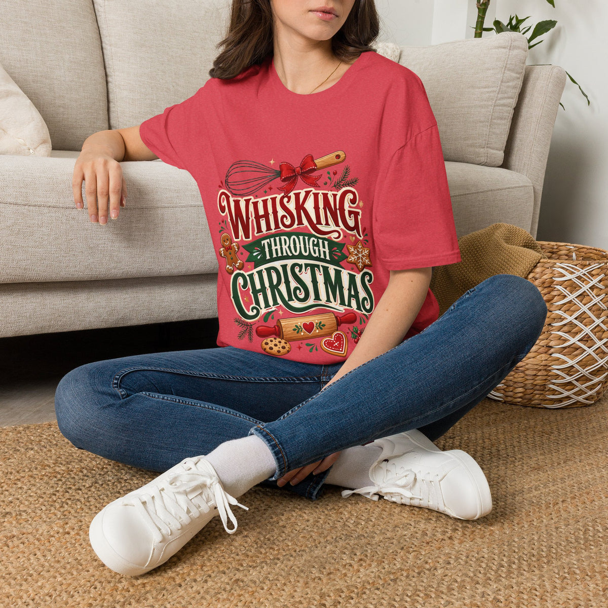 Christmas Baking T‑Shirt — "Whisking Through Christmas" Holiday Tee