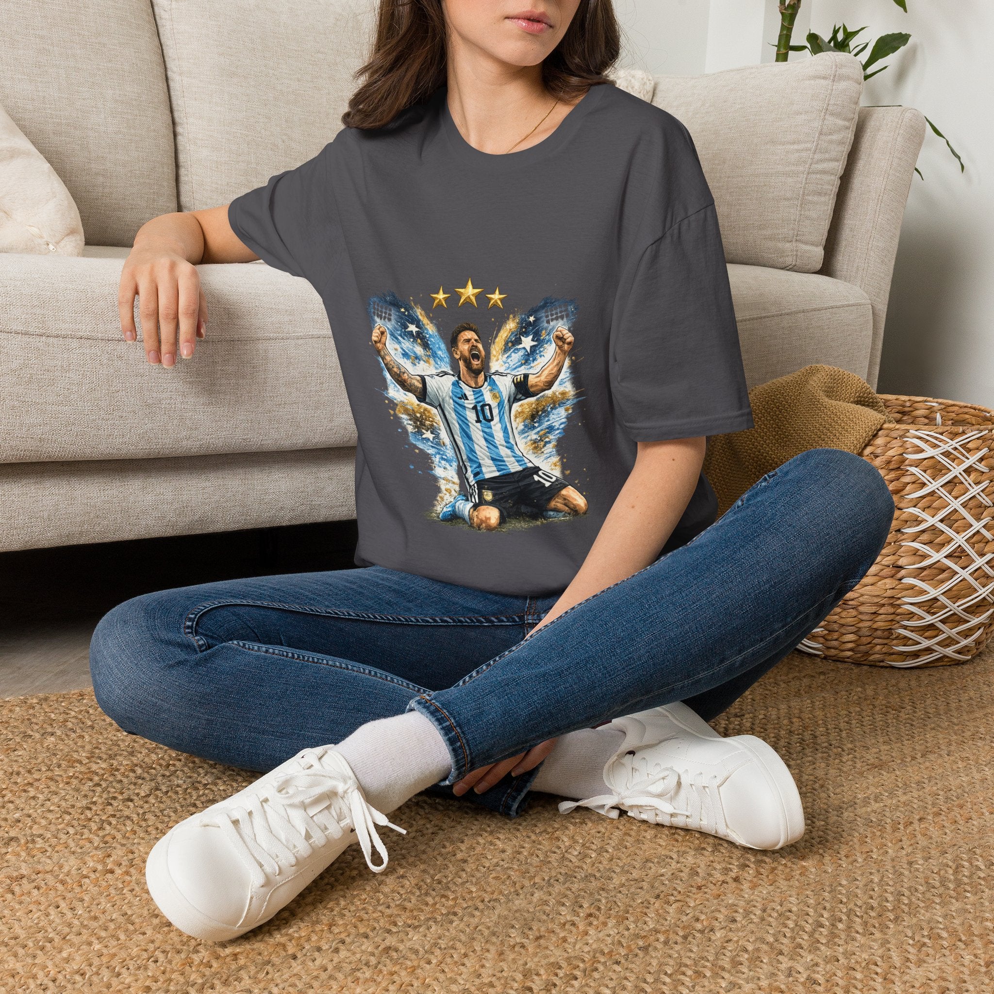 Argentina Soccer Legend Argentina T-Shirt — Celebratory Messi Design