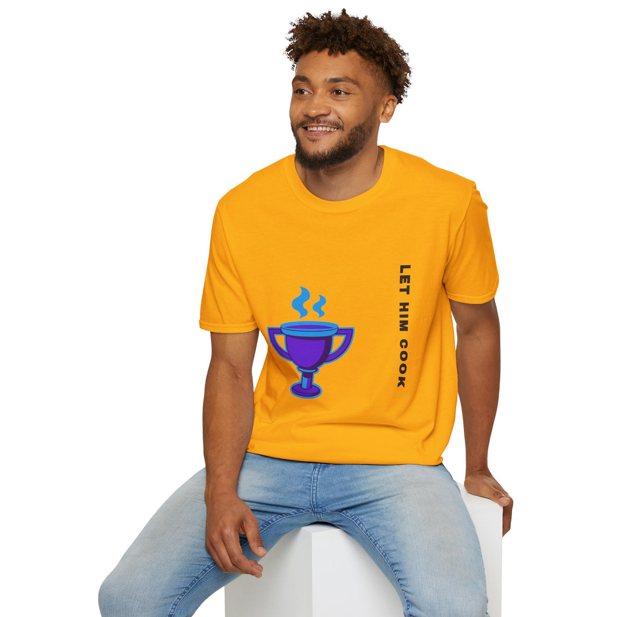 Trophy Mug T‑Shirt — "Let Him Cook" Funny Chef Pride Tee - Trending Now - September 2026