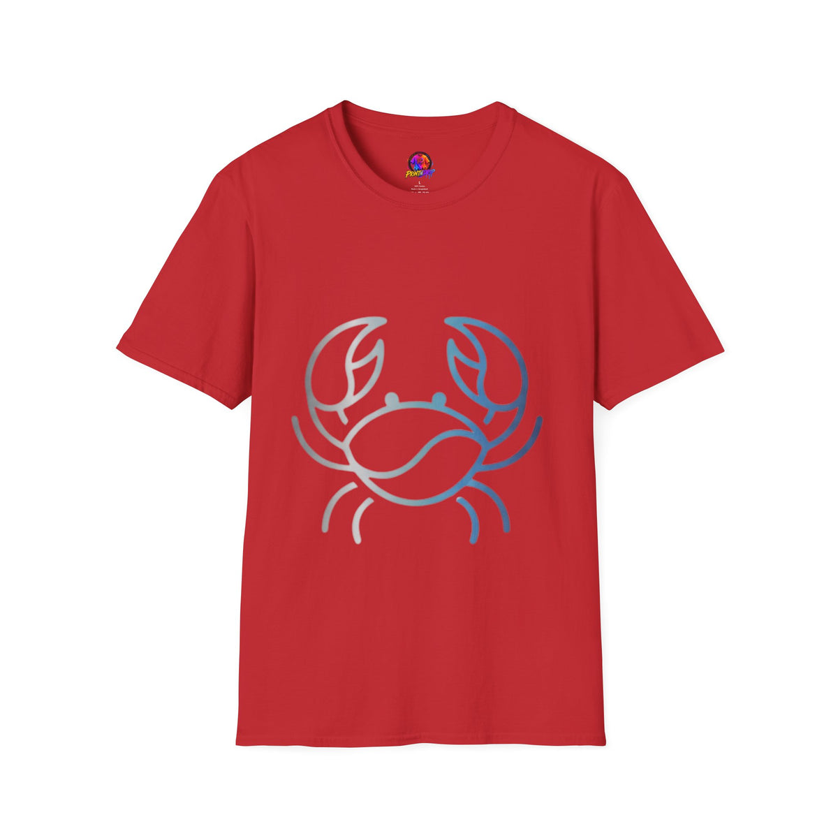 Cancer Zodiac Crab Graphic T-Shirt — Minimal Coastal Zodiac Summer Tee