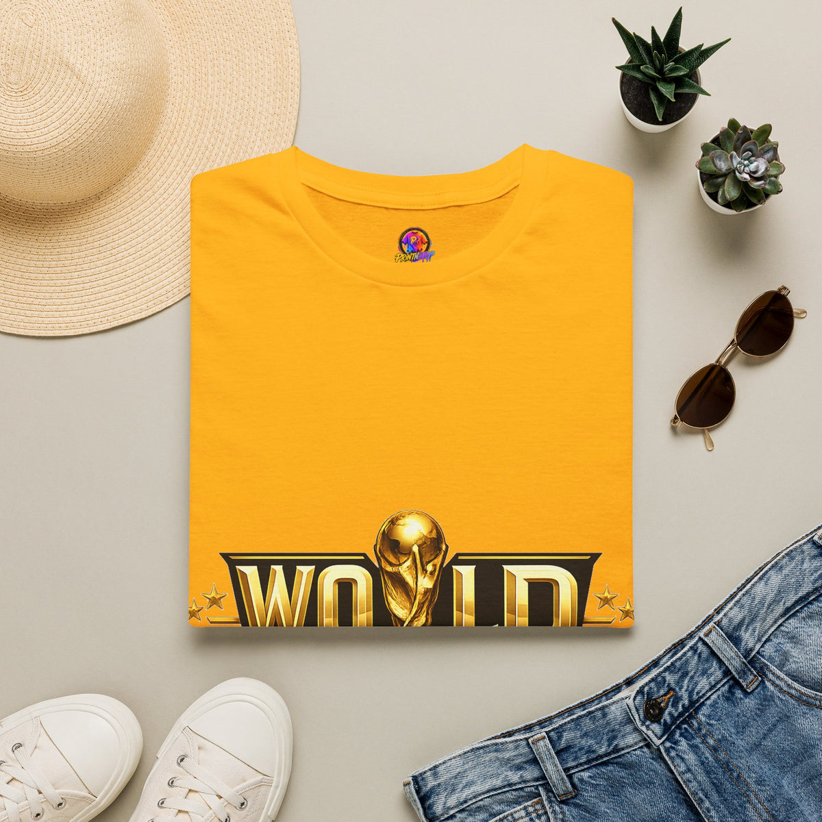 World Champions T-Shirt — Gold Trophy Sports Tee
