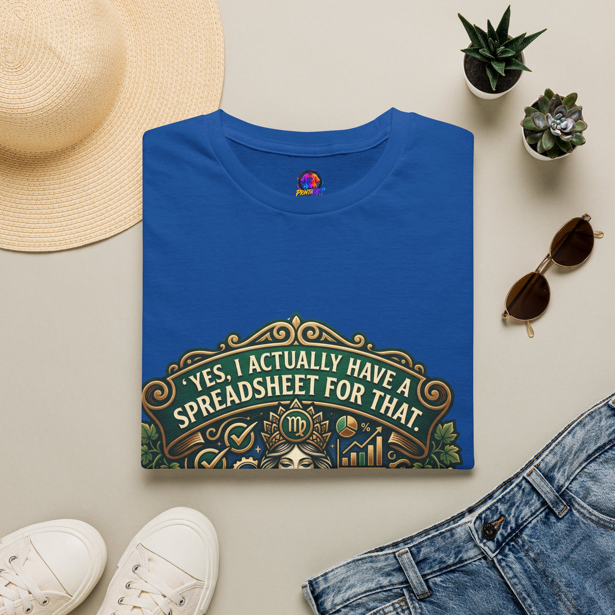 Virgo Zodiac T‑Shirt — "Yes, I Actually Have a Spreadsheet for That"