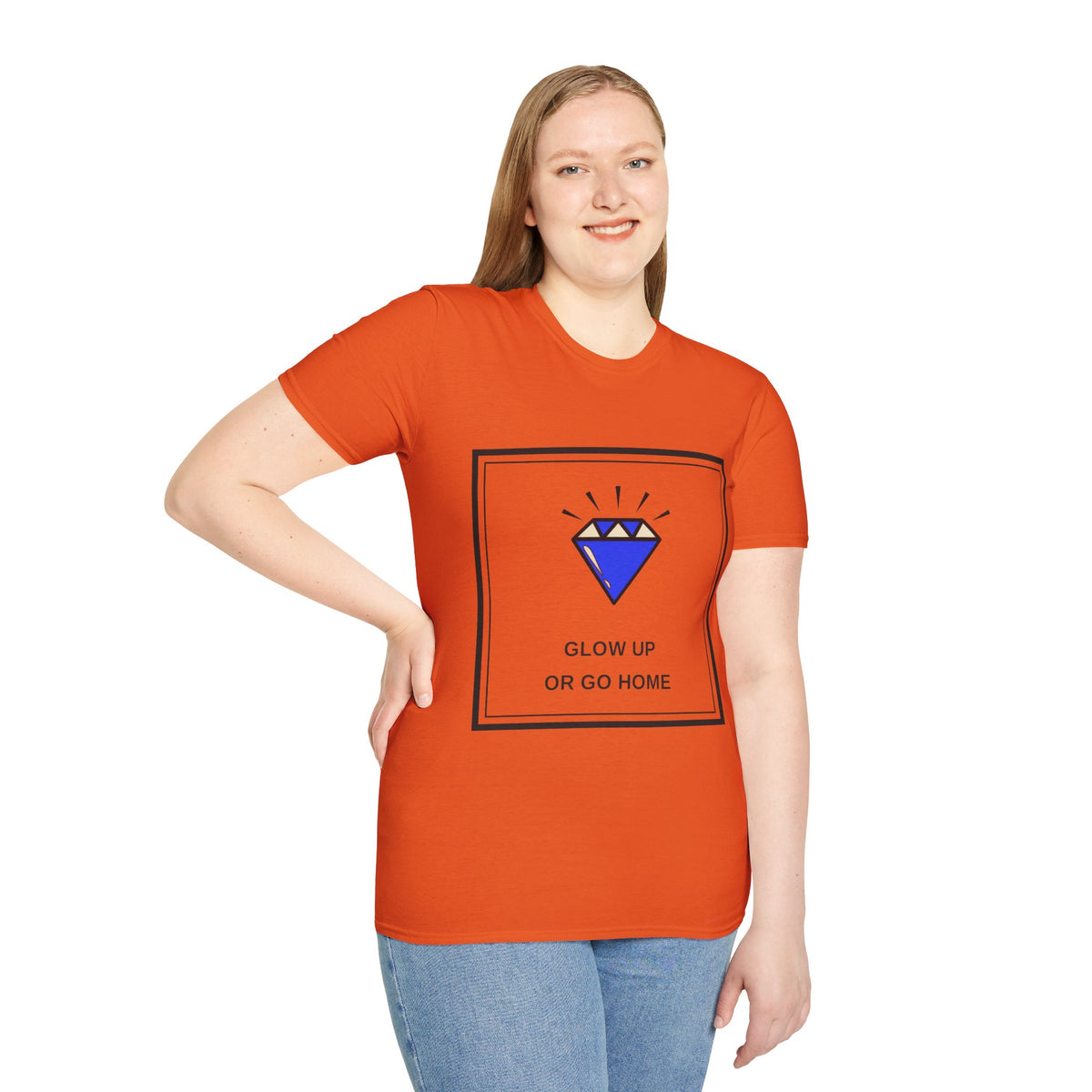 Graphic Tee — "Glow Up or Go Home" Diamond Design - Trending Now - August 2026