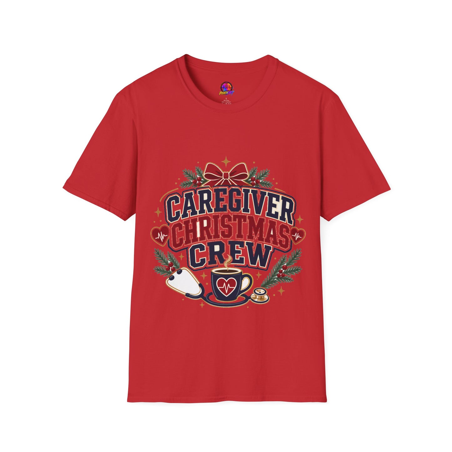 Caregiver Christmas Crew T-Shirt — Holiday Nurse & Caregiver Gift