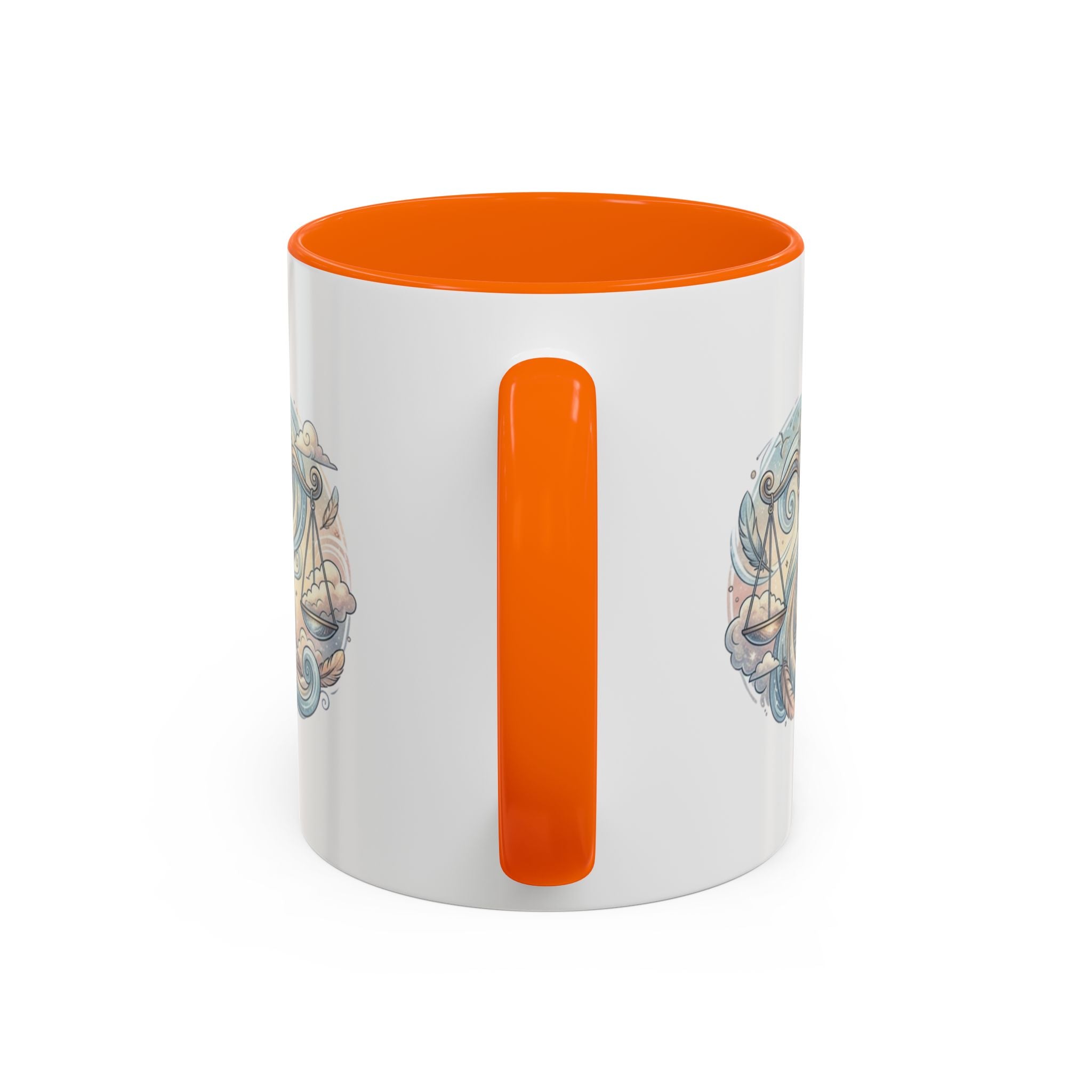 Libra Zodiac Coffee Mug — Balance Scales Astrological Accent Mug