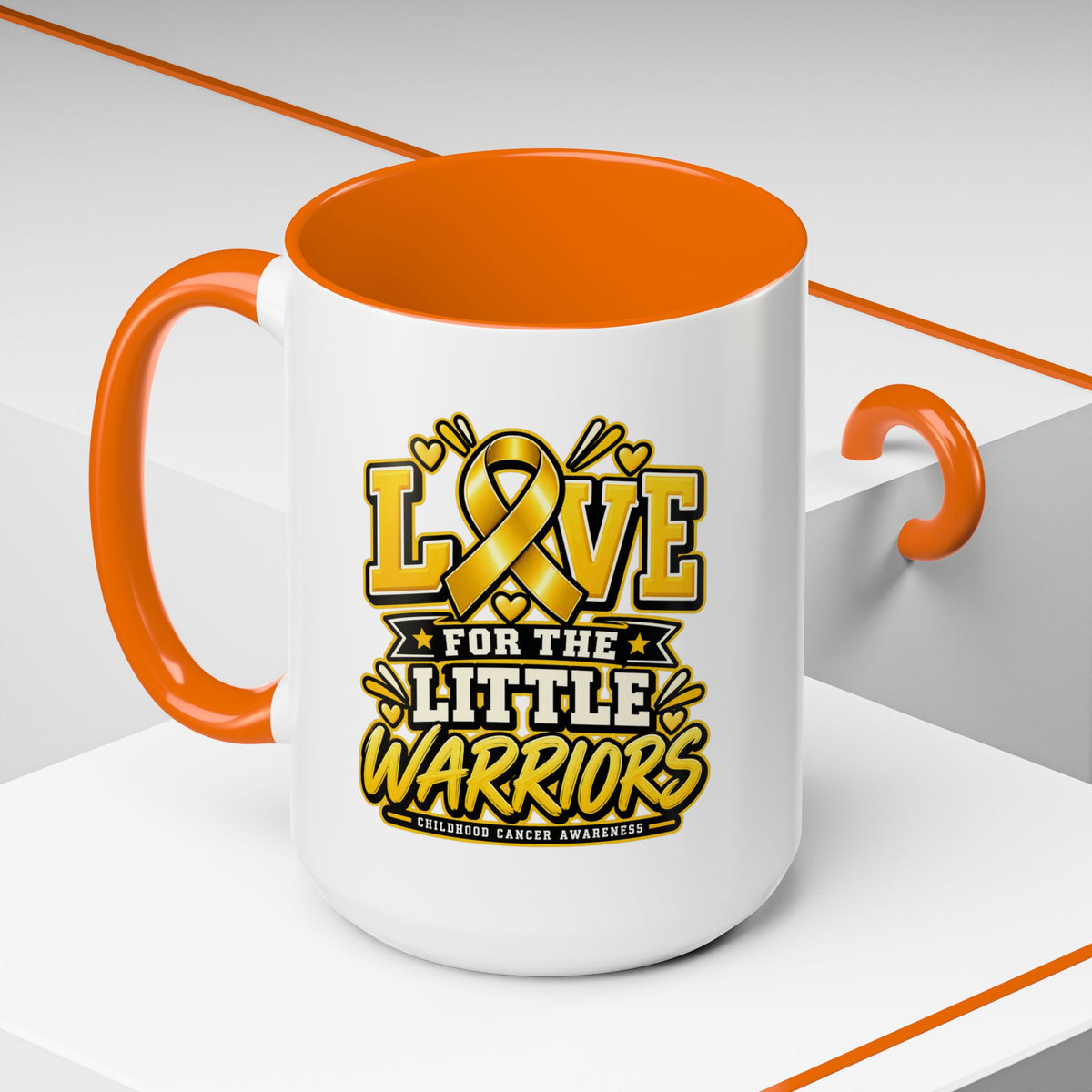 Coffee Mug — "Love for the Little Warriors" Childhood Cancer Awareness Accent Mug