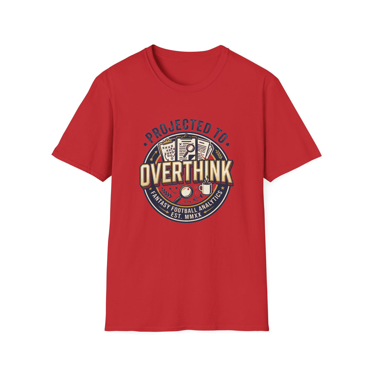 Overthink Club Graphic T-Shirt — 'Proudly Overthink' Vintage Badge Tee - Trending Now - August 2026
