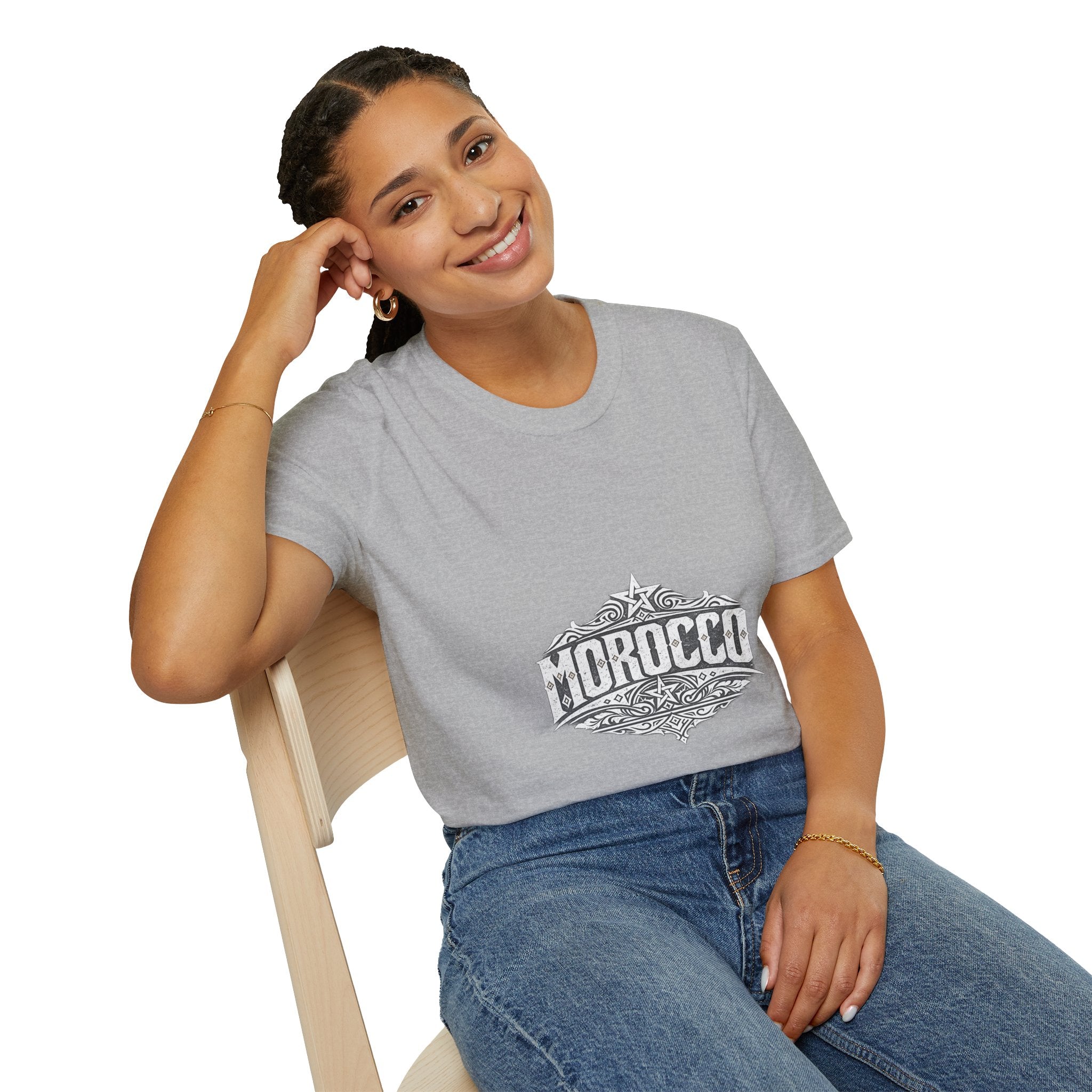 Morocco Vintage Graphic T-Shirt — Travel Tee with Ornamental Crest
