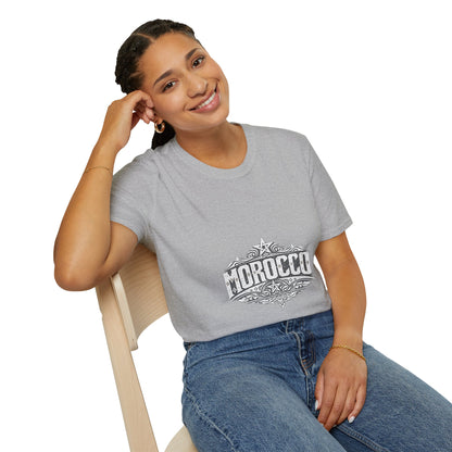 Morocco Vintage Graphic T-Shirt — Travel Tee with Ornamental Crest