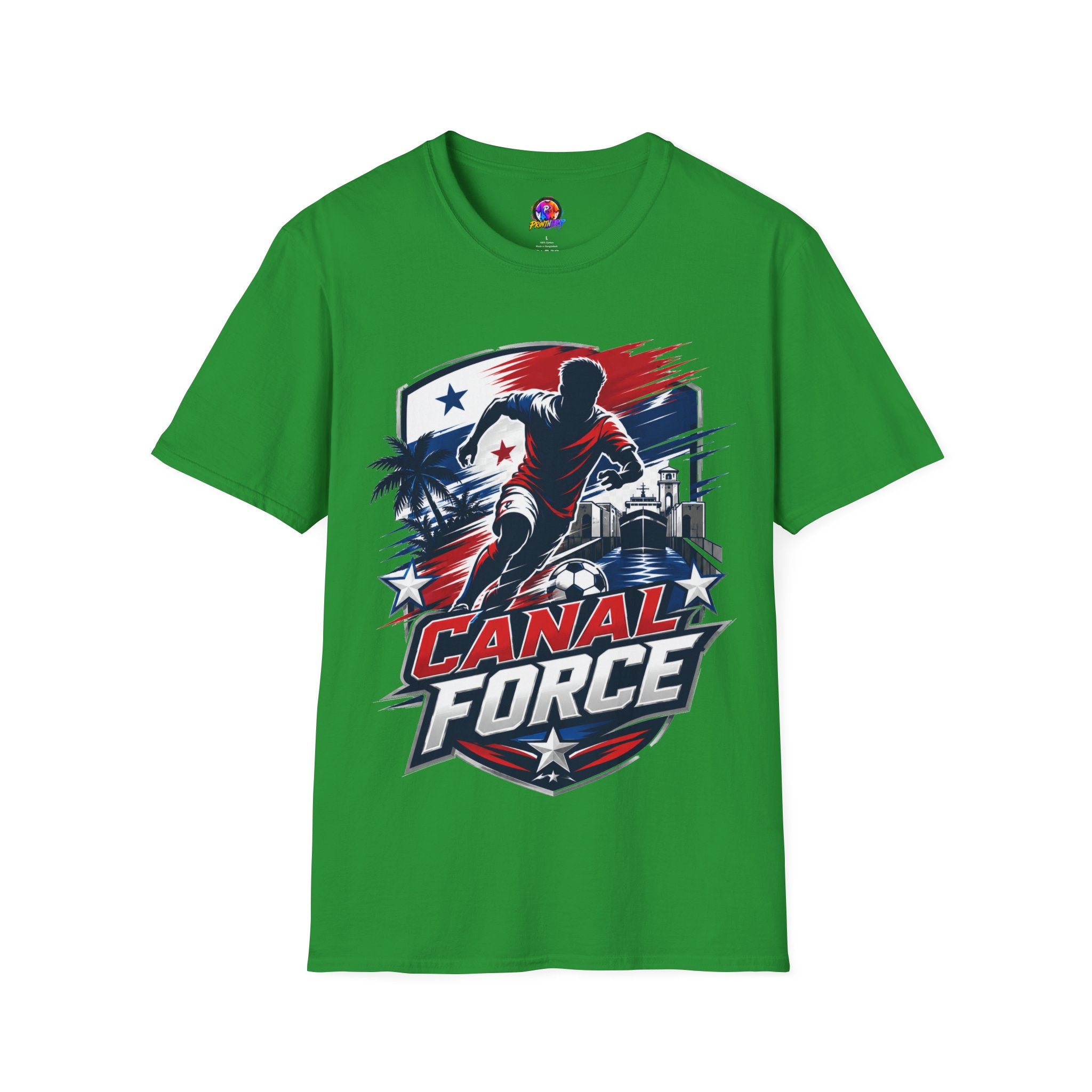 Canal Force Soccer T-Shirt - Patriotic Player Graphic Tee - Panama Shirt