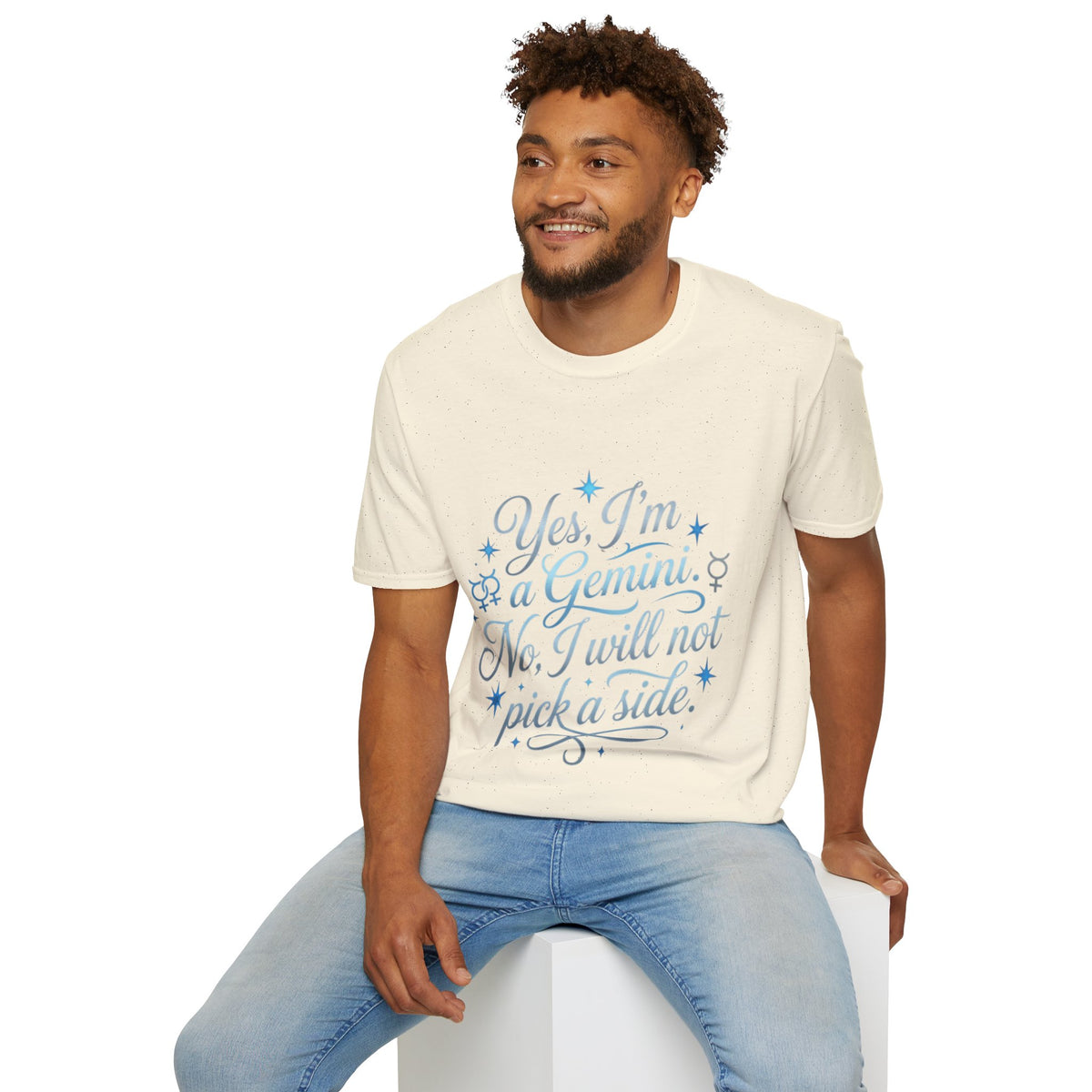 Yes, I'm a Gemini T-Shirt — Funny Zodiac Astrology Tee (“No, I will not pick a side”)
