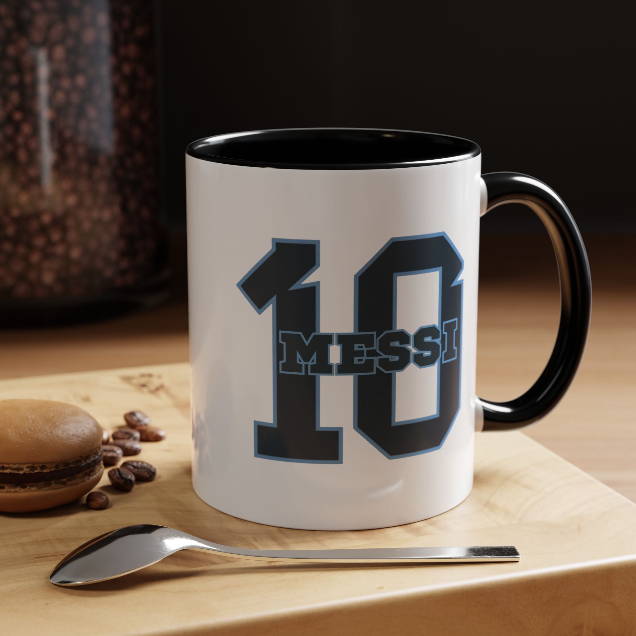 10 'Messi' Accent Coffee Mug — Soccer Jersey Number Coffee Cup