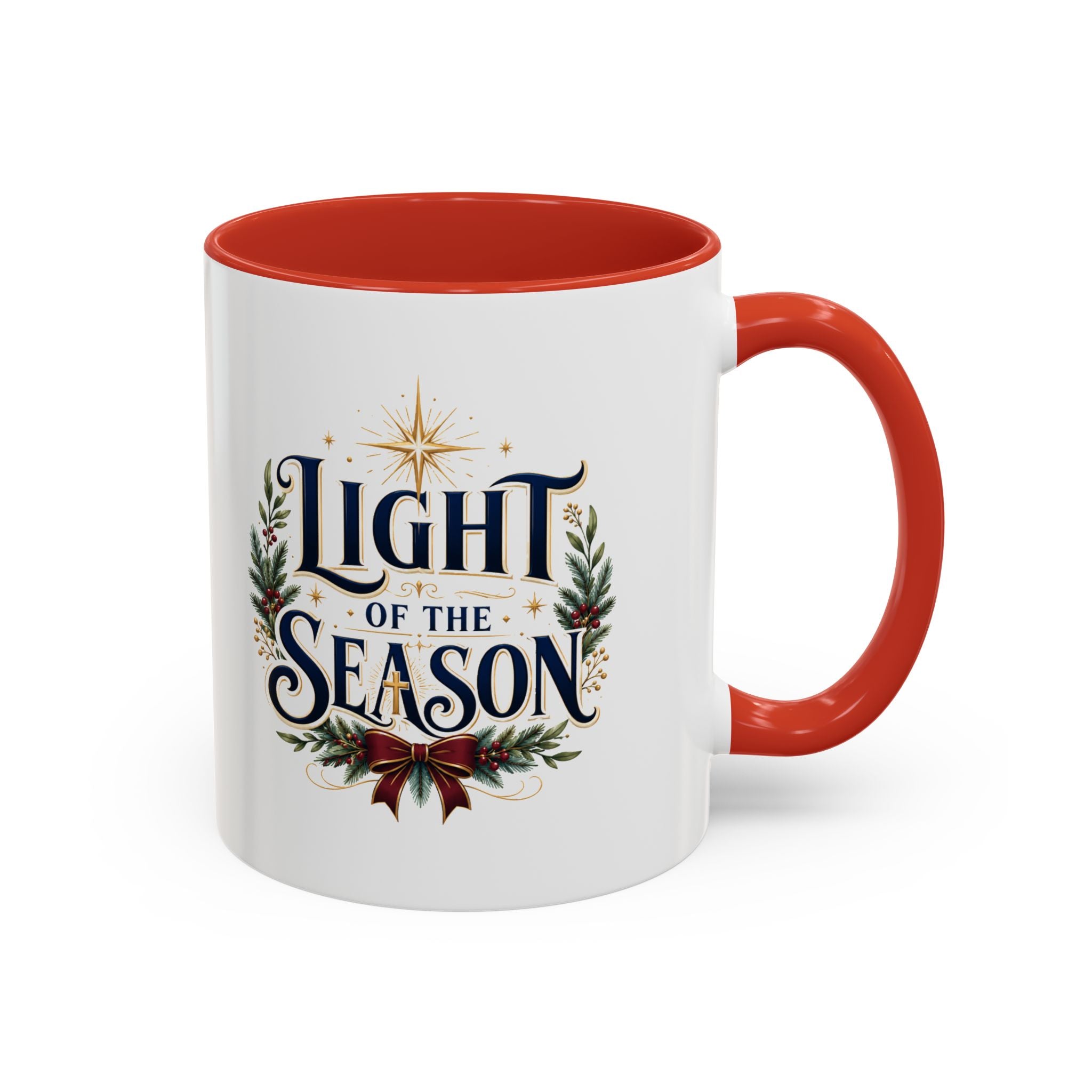 Christmas Light of the Season Accent Coffee Mug — Holiday Christmas Tea Cup