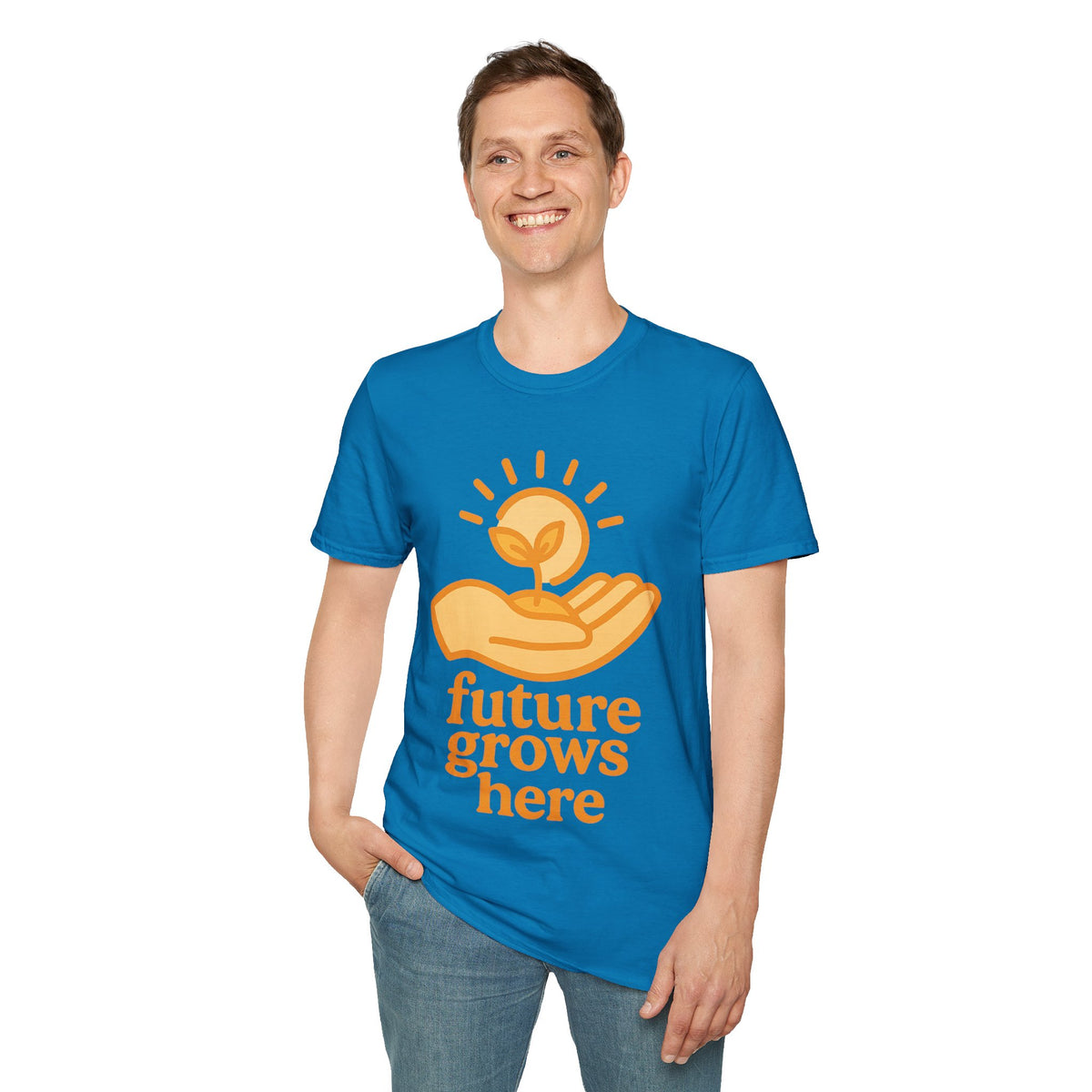 T-Shirt — "Future Grows Here" Sunseed Graphic - Trending Now - September 2026