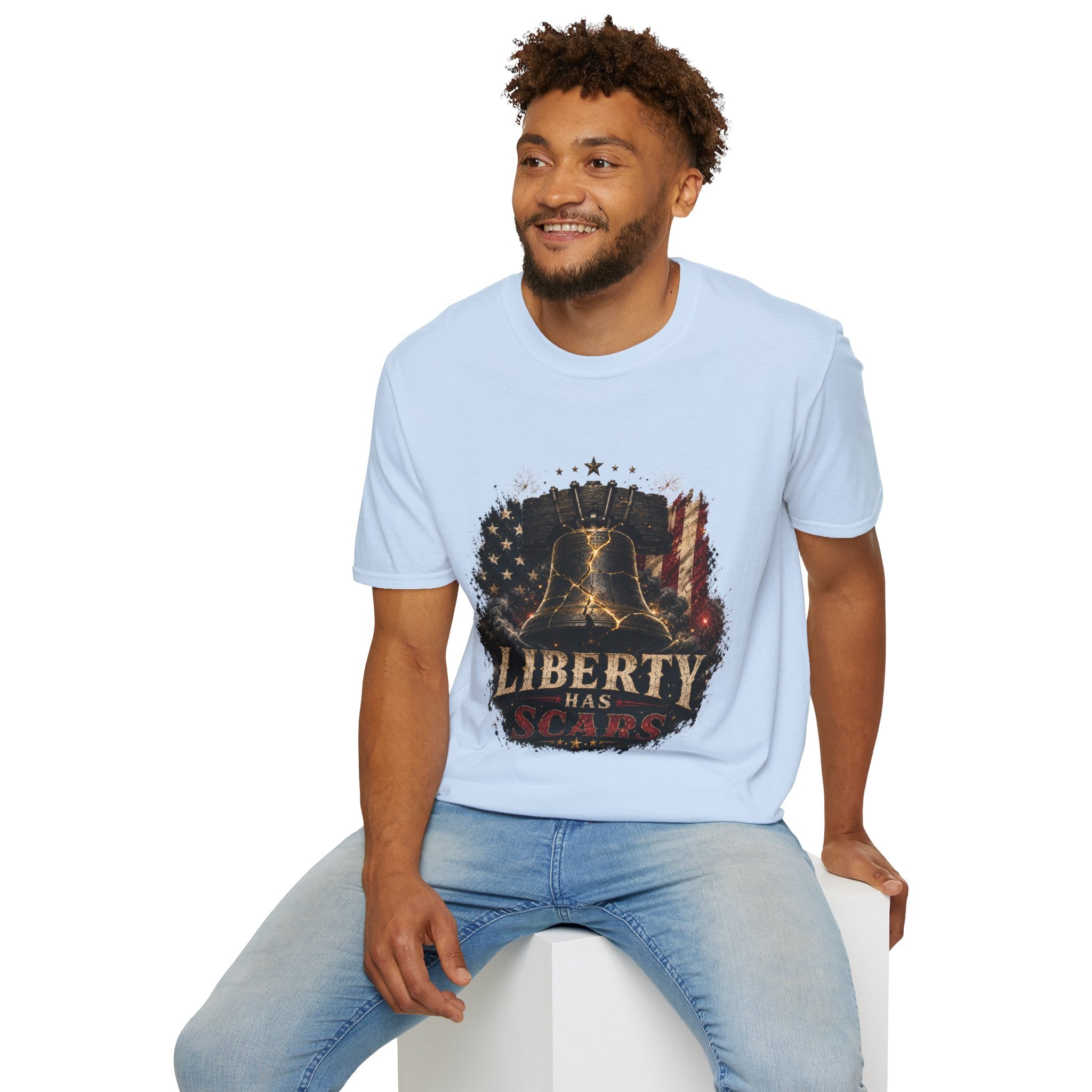 Liberty Has Scars T-Shirt — Vintage Liberty Bell Patriotic Tee
