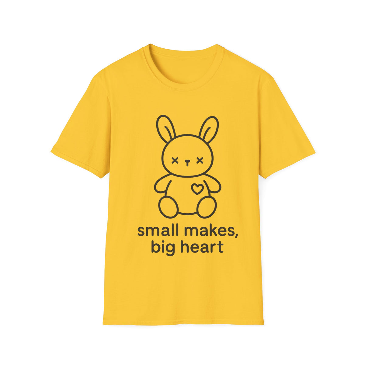 "Small Makes, Big Heart" Cute Amigurumi Bunny Tee - Crafting Crochet Yarn Lover White T-Shirt - Trending Now - September 2026