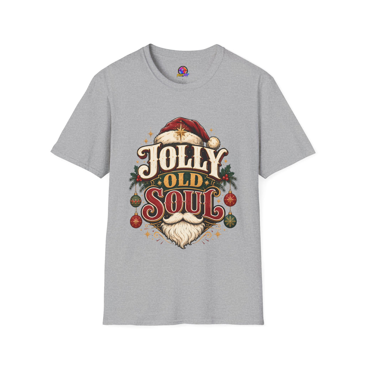 Jolly Old Soul T-Shirt — Vintage Santa Holiday Graphic Tee