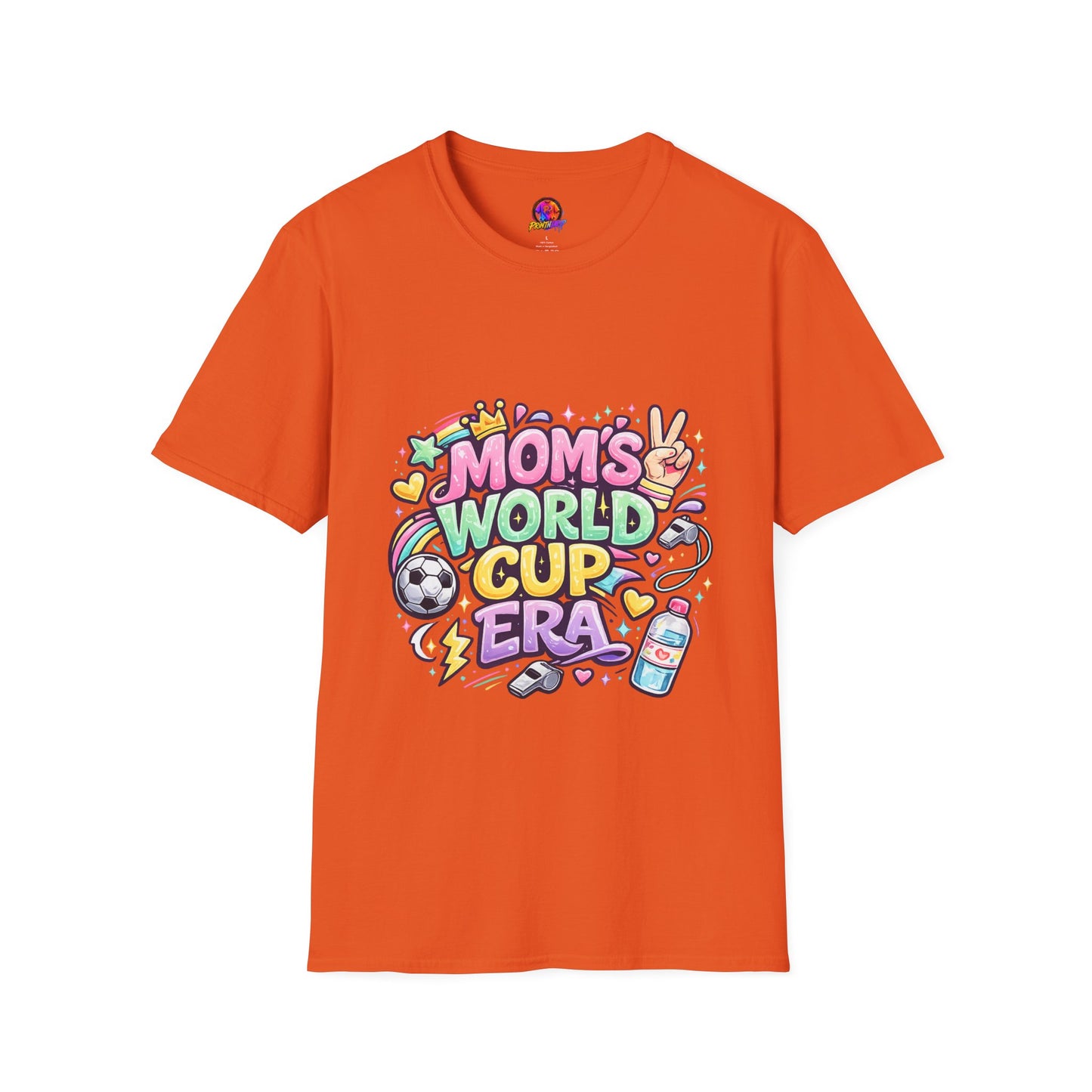 Girls Kids Mom's World Cup Era T‑Shirt — Playful Soccer Mom Tee