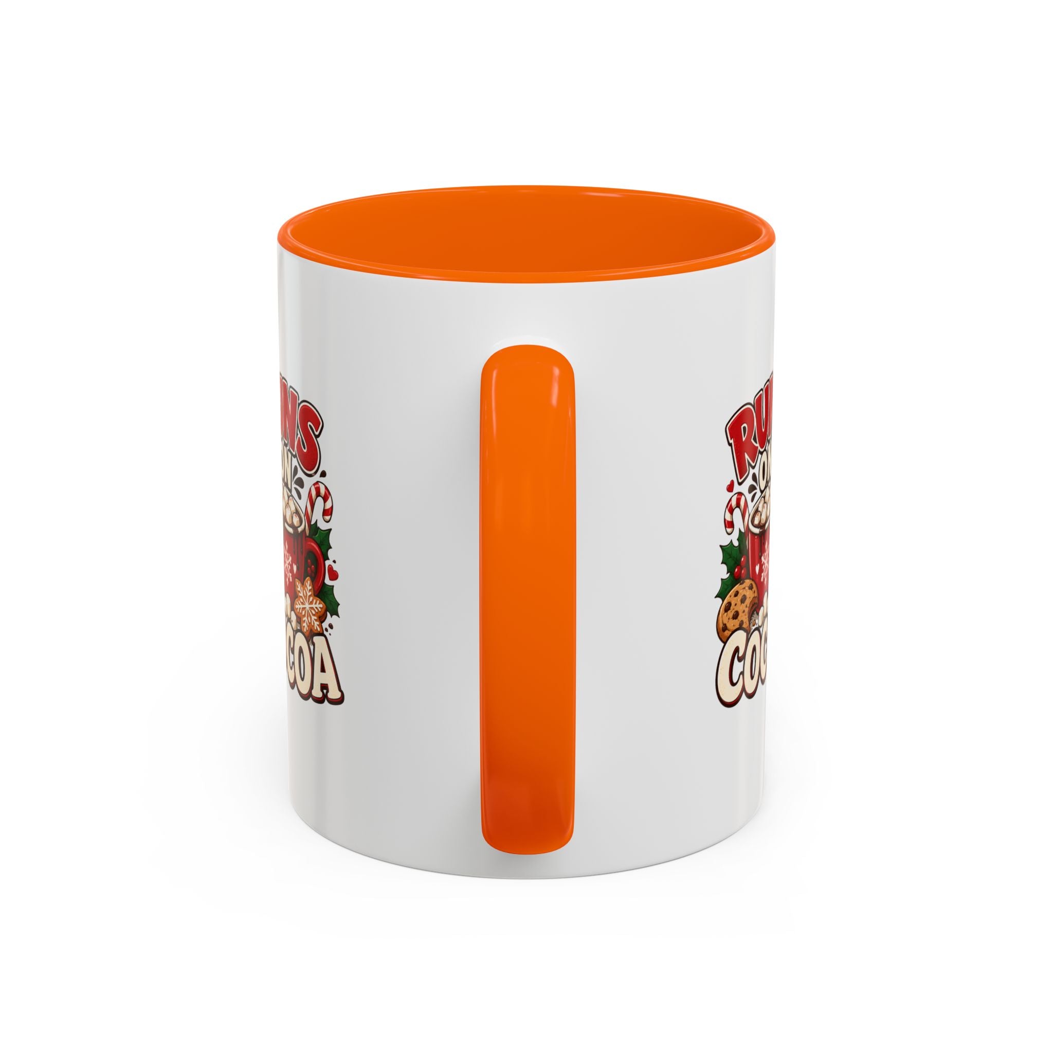 Runs on Cocoa Accent Coffee Mug — Holiday Hot Cocoa Gift