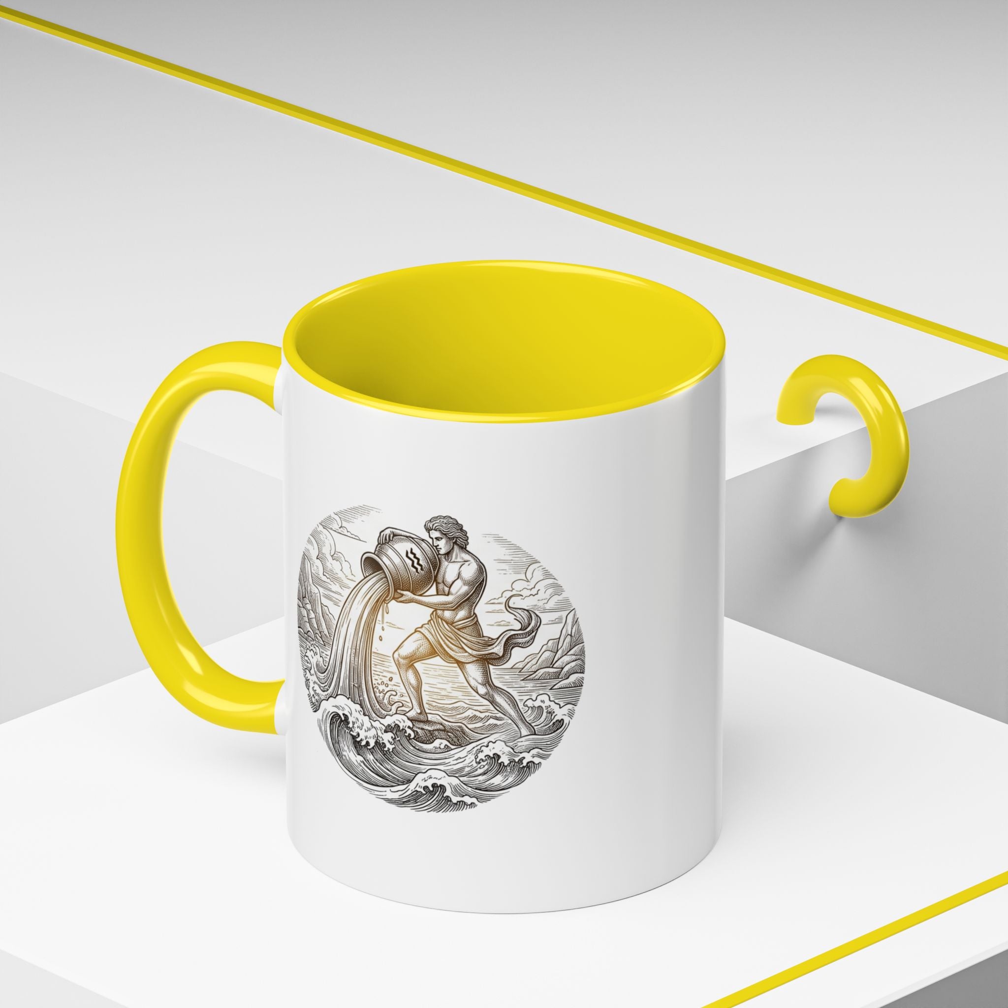Aquarius Zodiac Coffee Mug — Astrology Sign Accent Mug