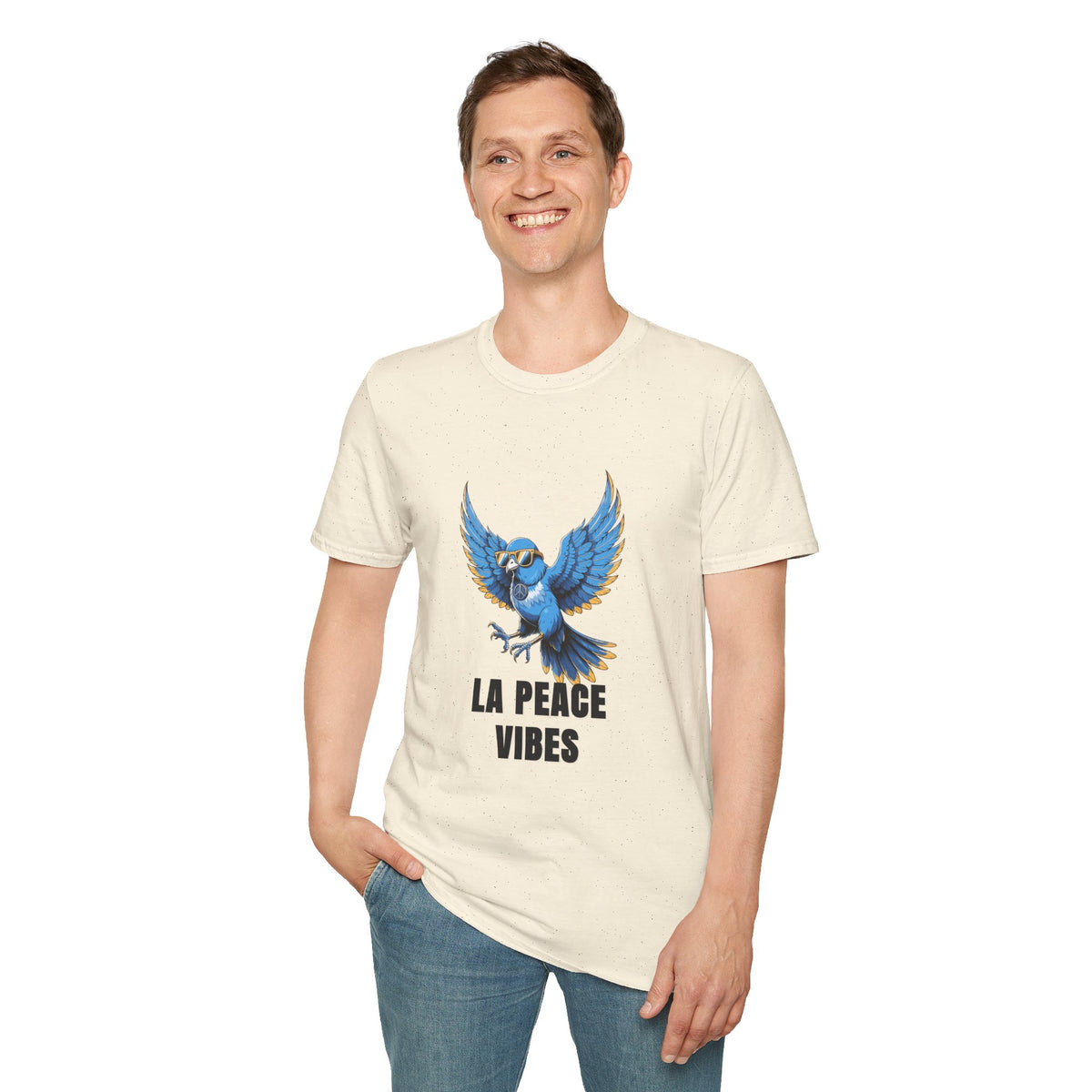 Peace Vibes Blue Parrot T-Shirt - Trending Now - August 2026