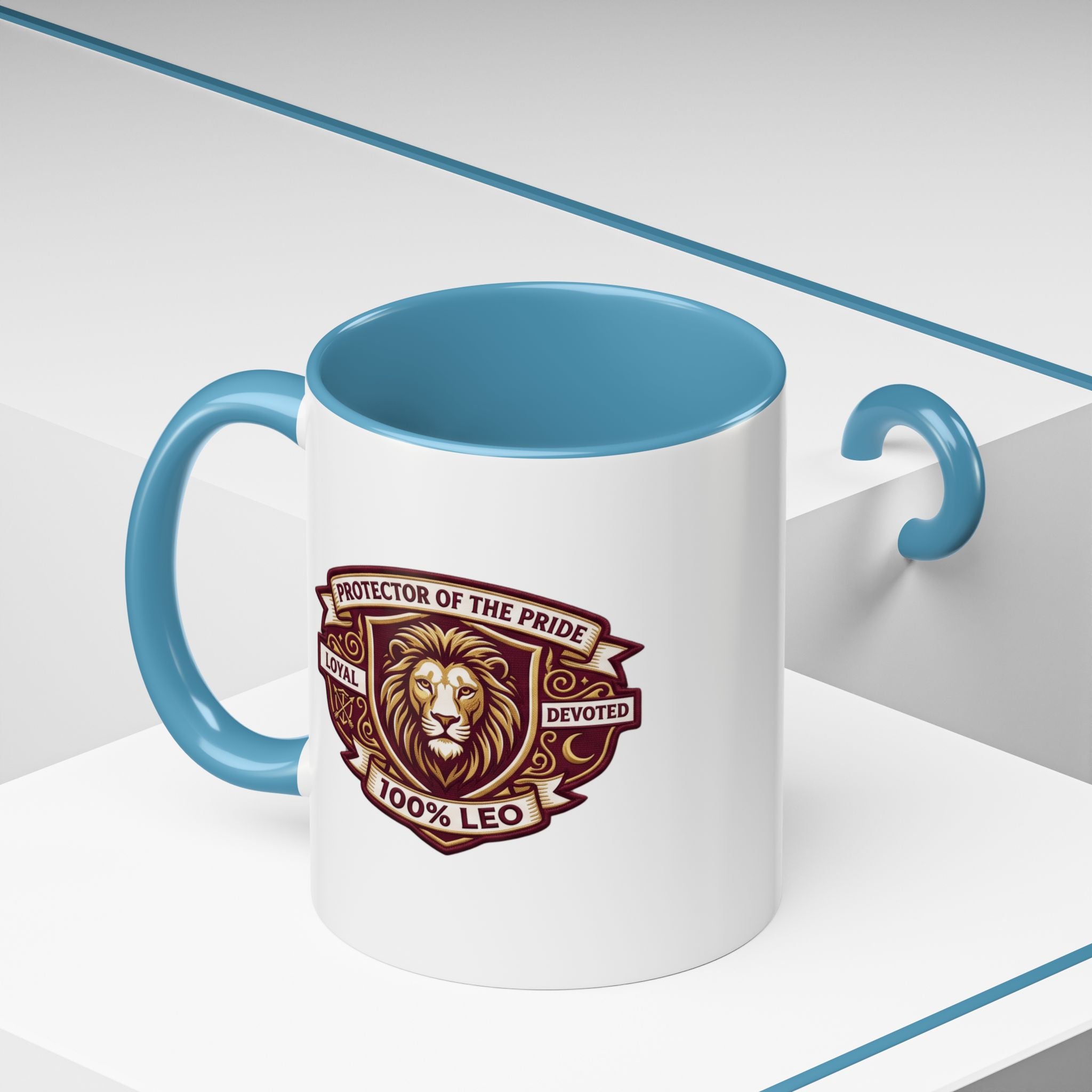 Leo Zodiac Coffee Mug — "Protector of the Pride" Lion Design (11/15 oz)