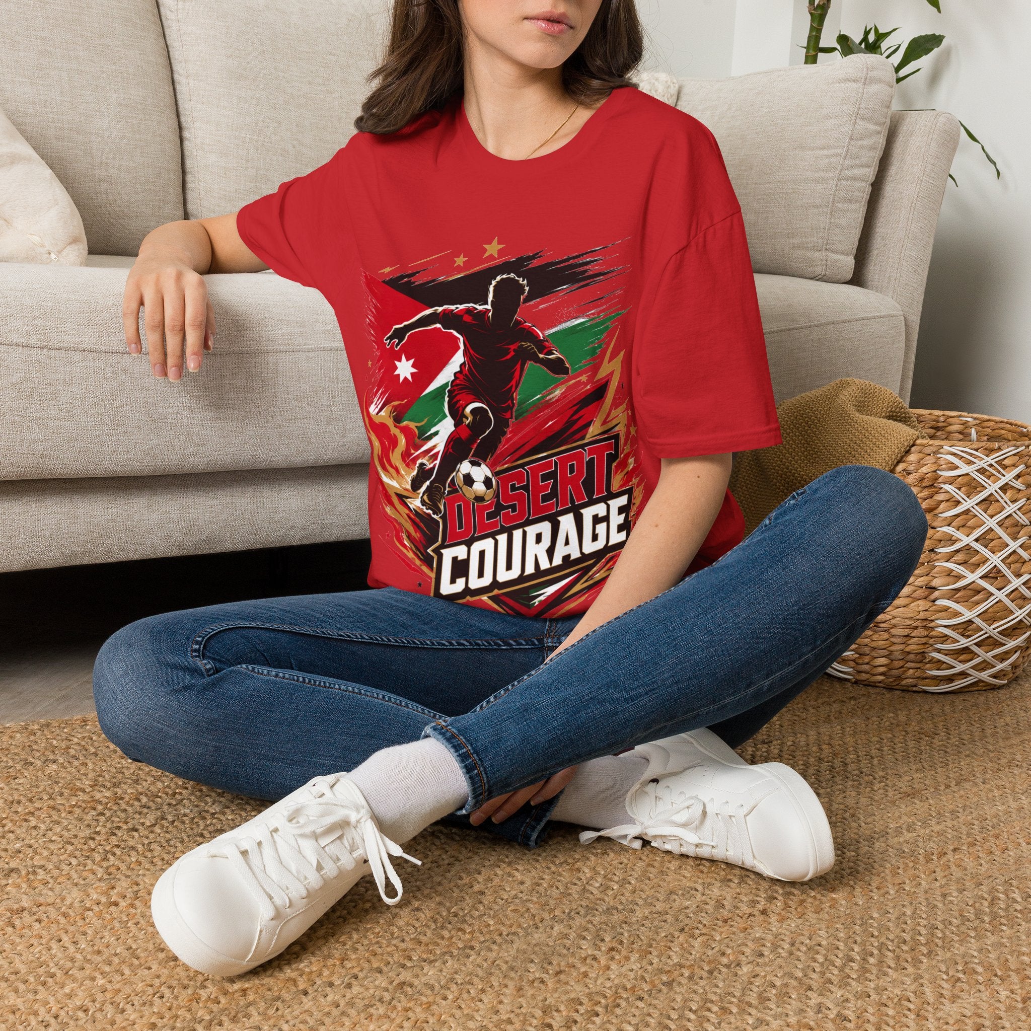 Jordan Soccer T‑Shirt — Desert Courage Flag Design