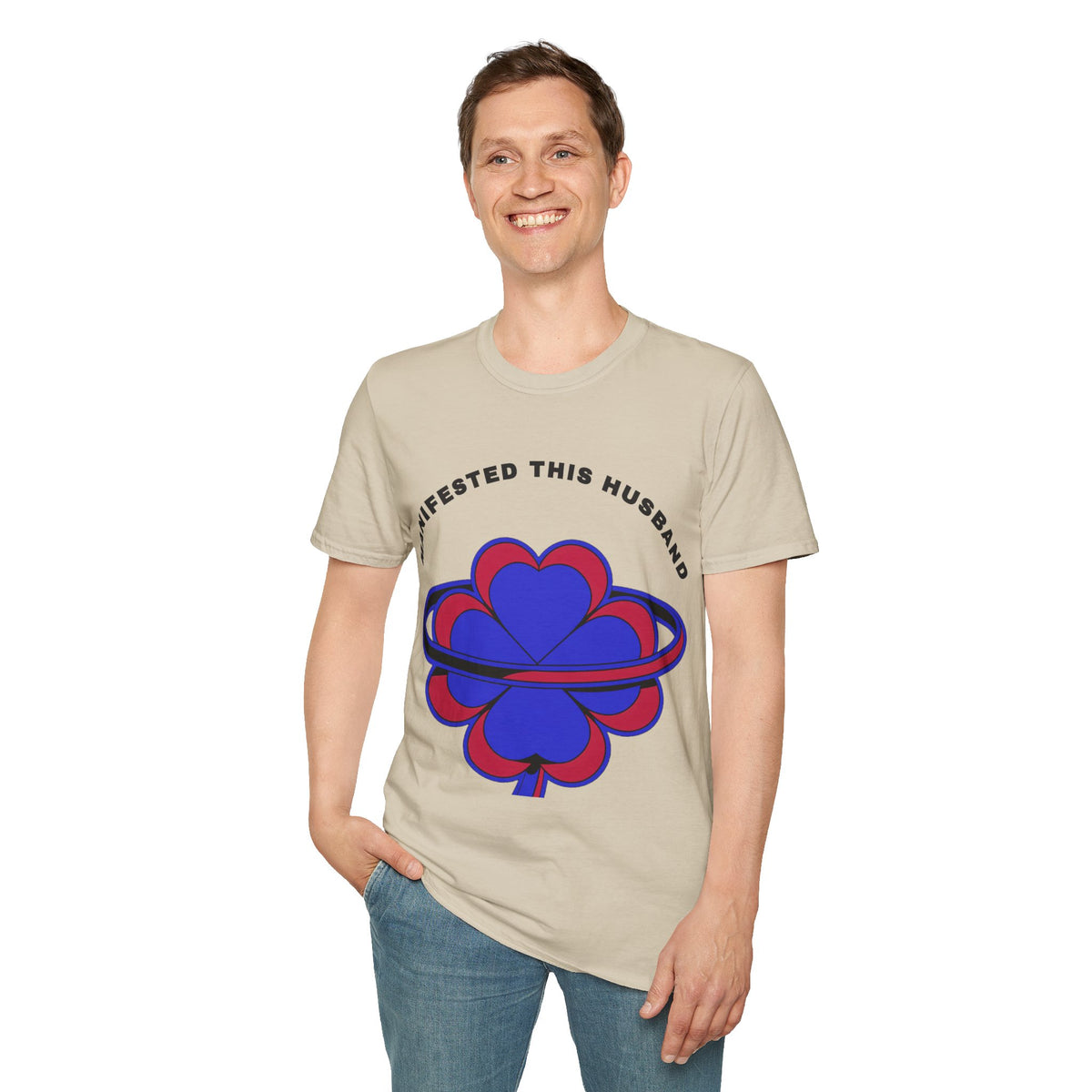 Manifested This Husband T-Shirt — Psychedelic Four-Leaf Clover Graphic Tee - Trending Now - September 2026