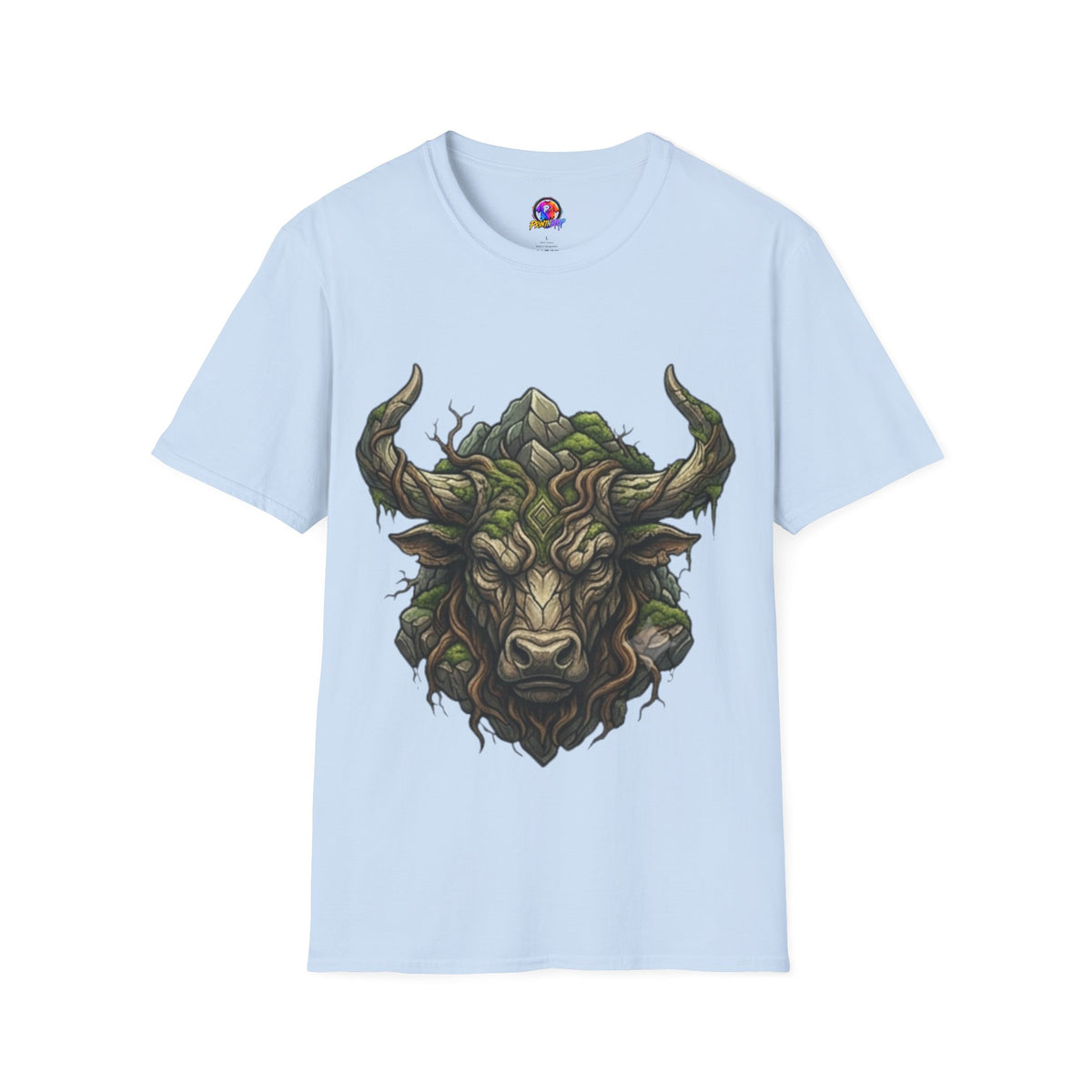 Forest Spirit Bull T-Shirt — Greenwood Celtic Nature Bull Design