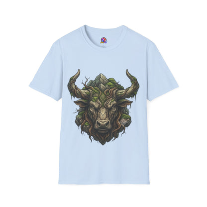Forest Spirit Bull T-Shirt — Greenwood Celtic Nature Bull Design
