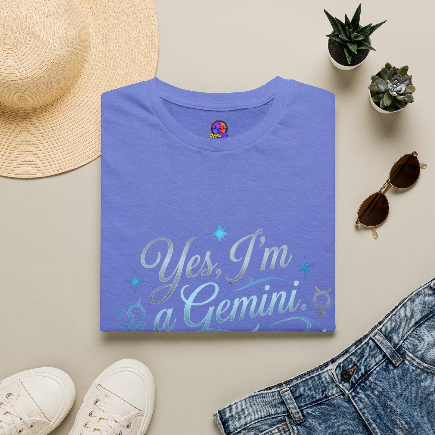 Yes, I'm a Gemini T-Shirt — Funny Zodiac Astrology Tee (“No, I will not pick a side”)