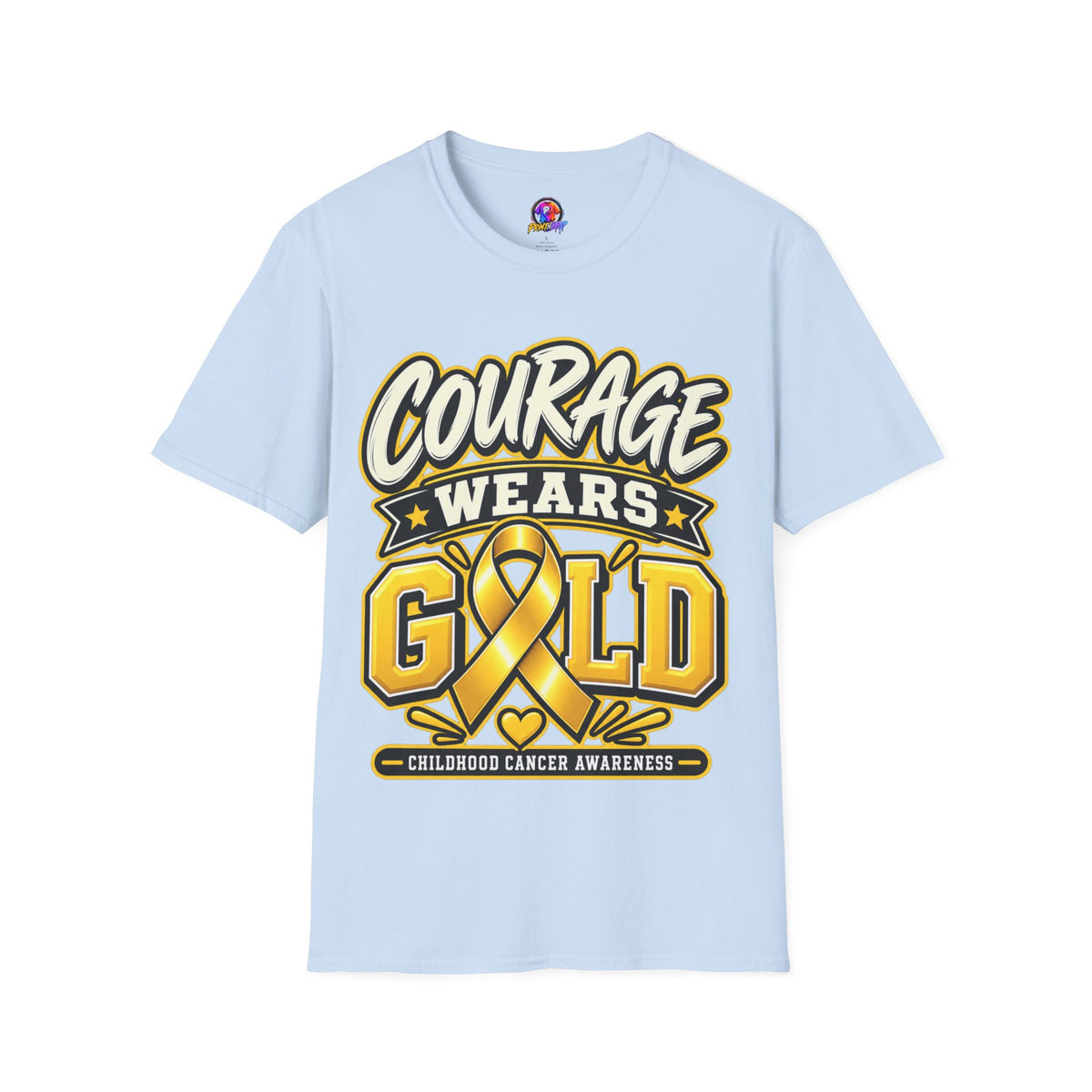 Childhood Cancer Awareness T-Shirt — "Courage Wears Gold"