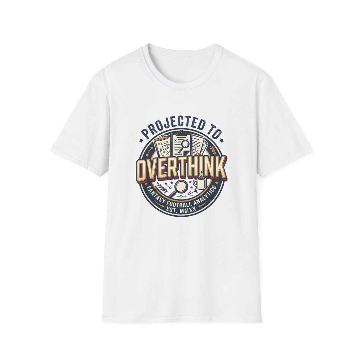 Overthink Club Graphic T-Shirt — 'Proudly Overthink' Vintage Badge Tee - Trending Now - August 2026
