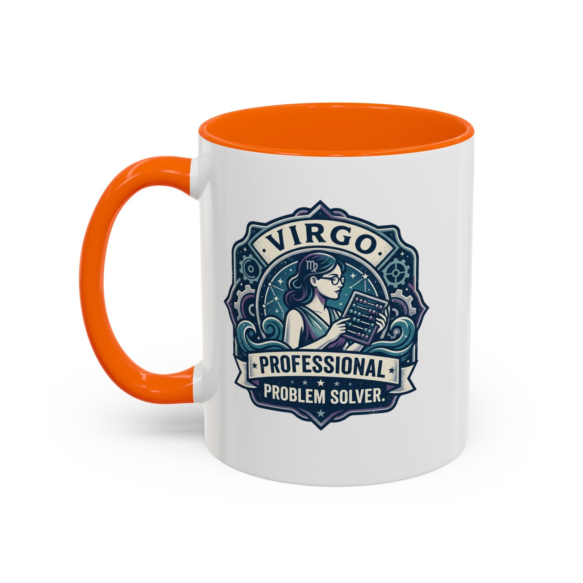Virgo 'Professional Problem Solver' Accent Coffee Mug — Zodiac Astrology Gift