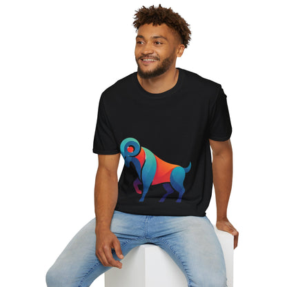 Ram Graphic T-Shirt — Colorful Geometric Sheep/Goat Art
